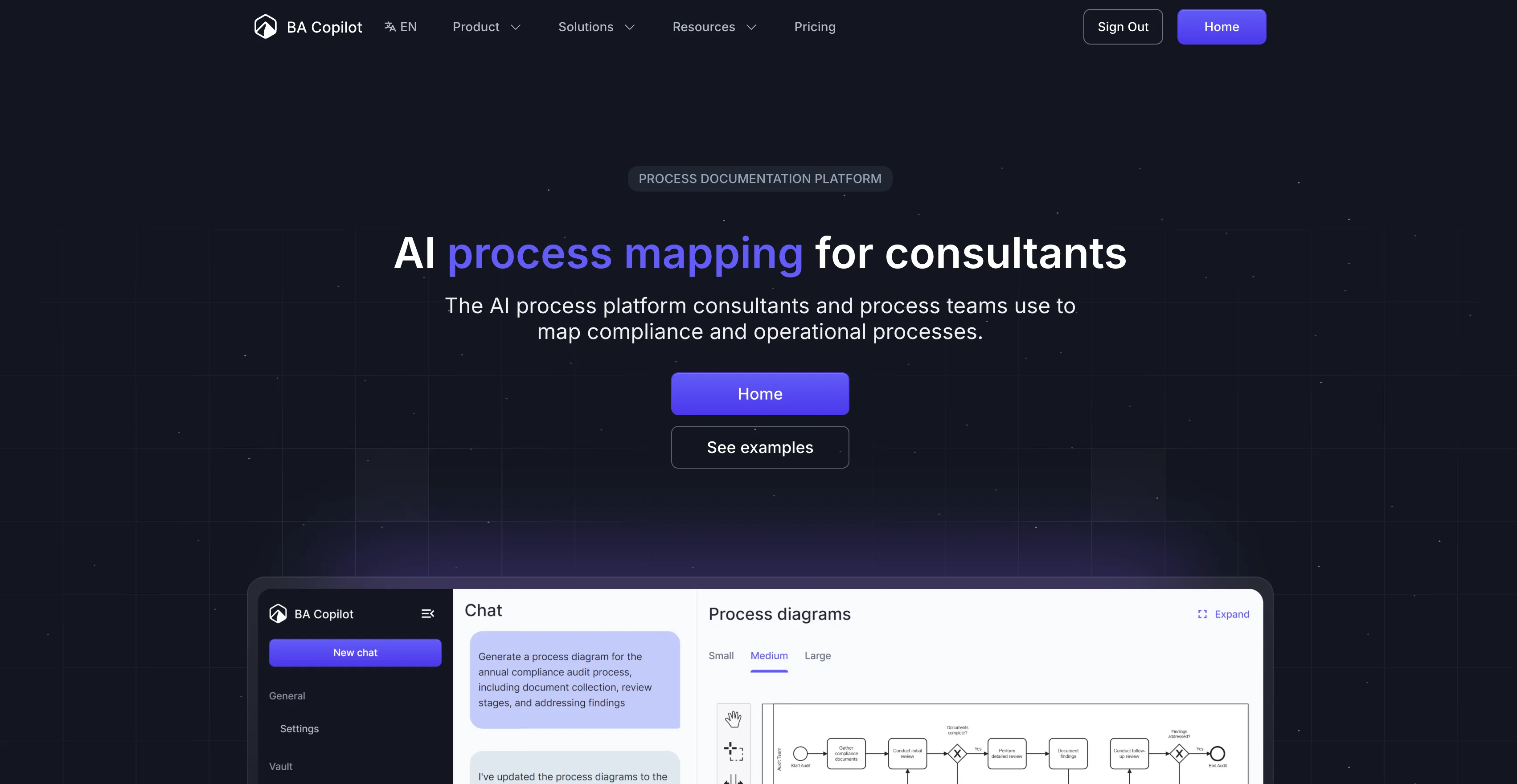 BA Copilot website