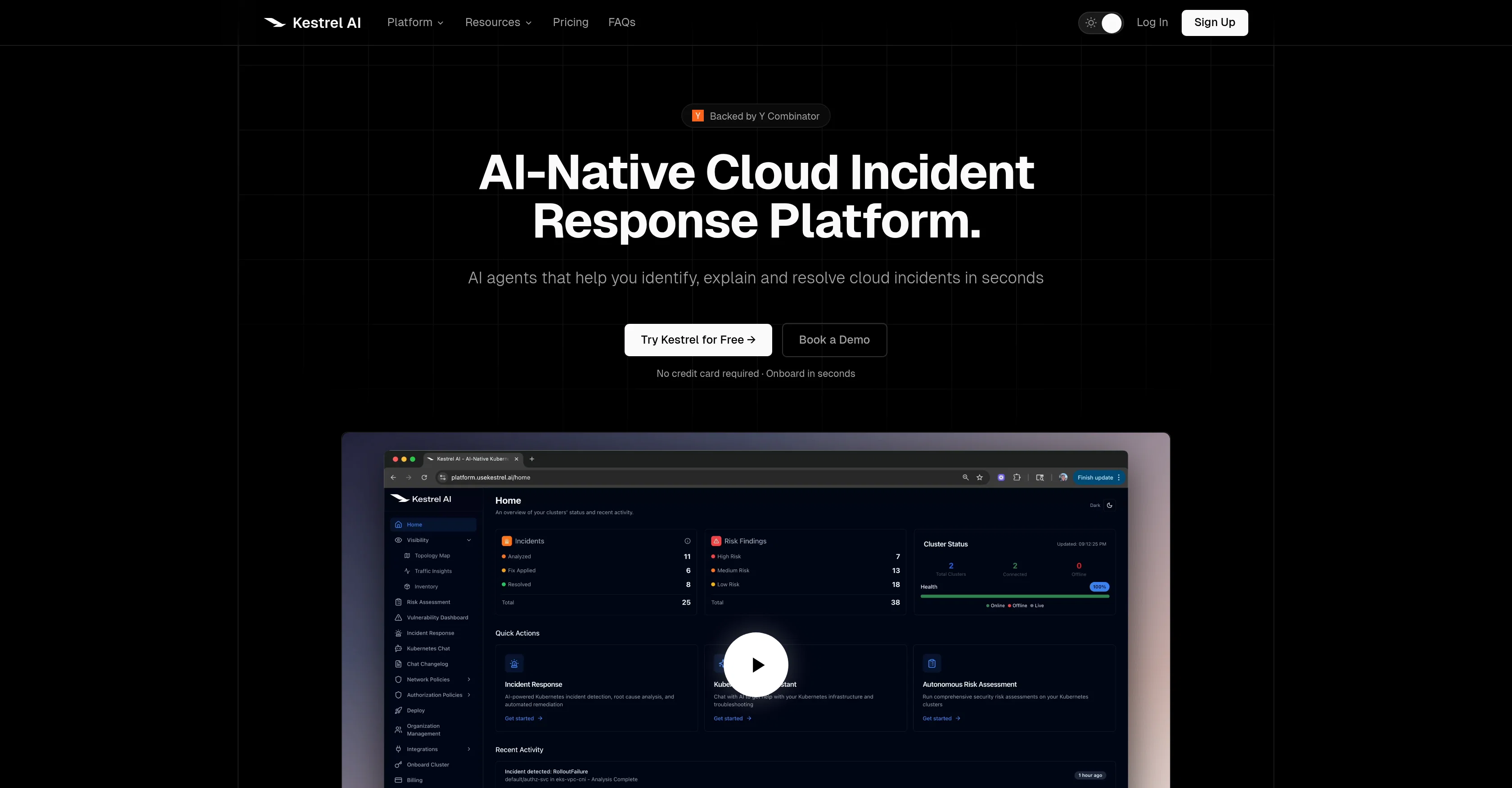 Kestrel AI website