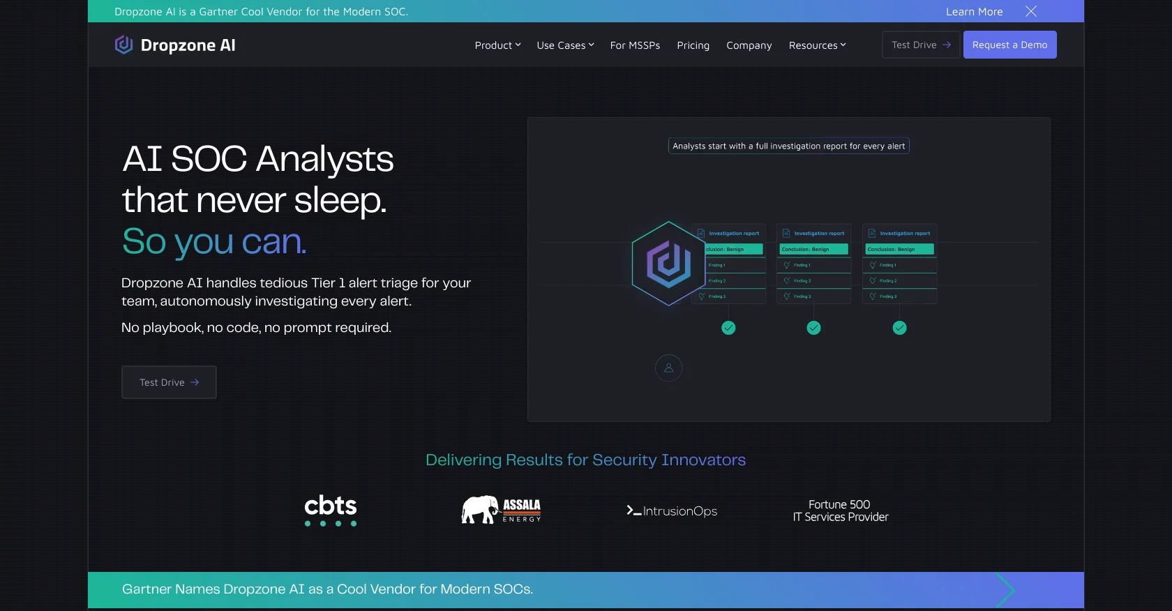 Dropzone AI website