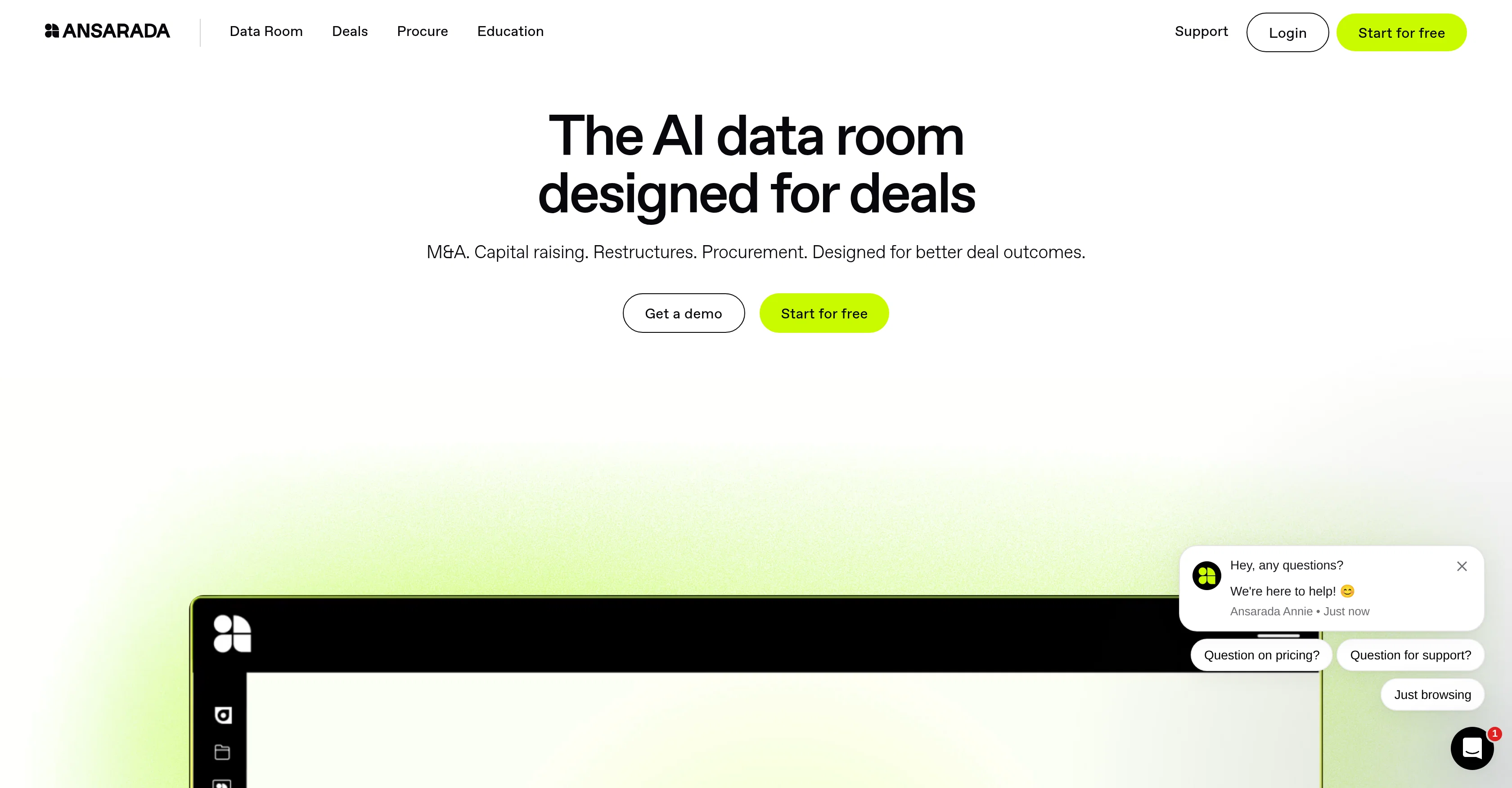 Ansarada website