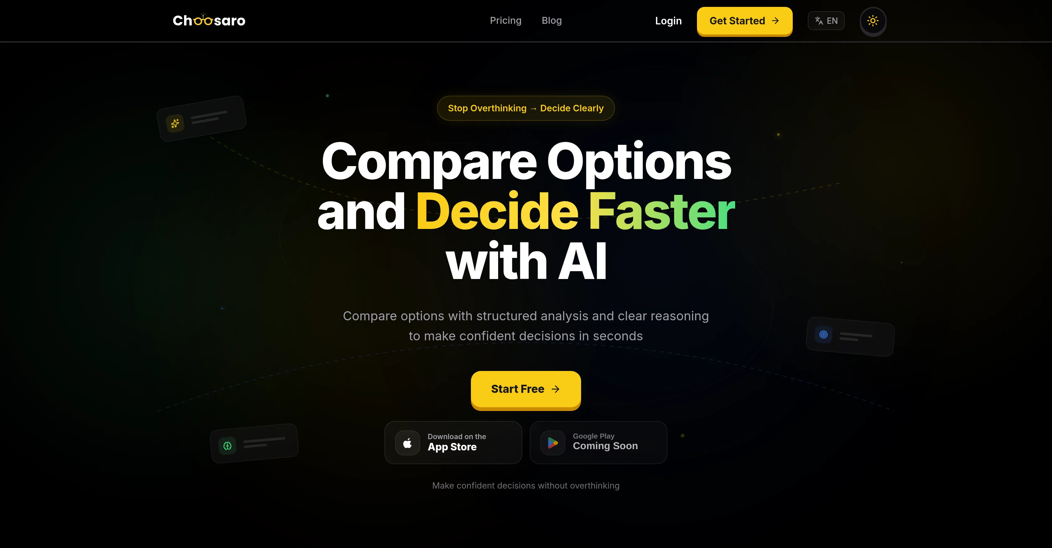 Choosaro website