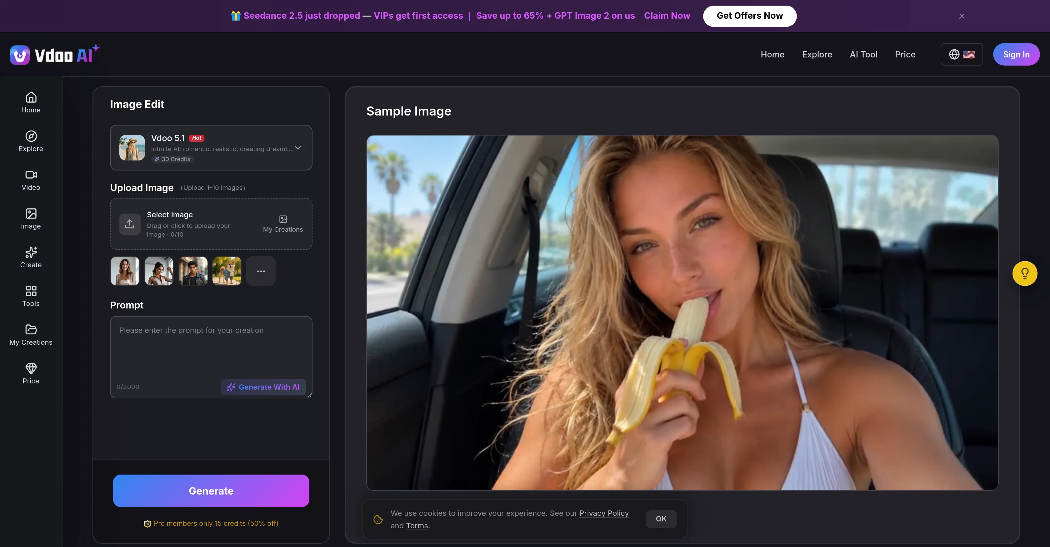 Vdoo AI | Picture Generator website