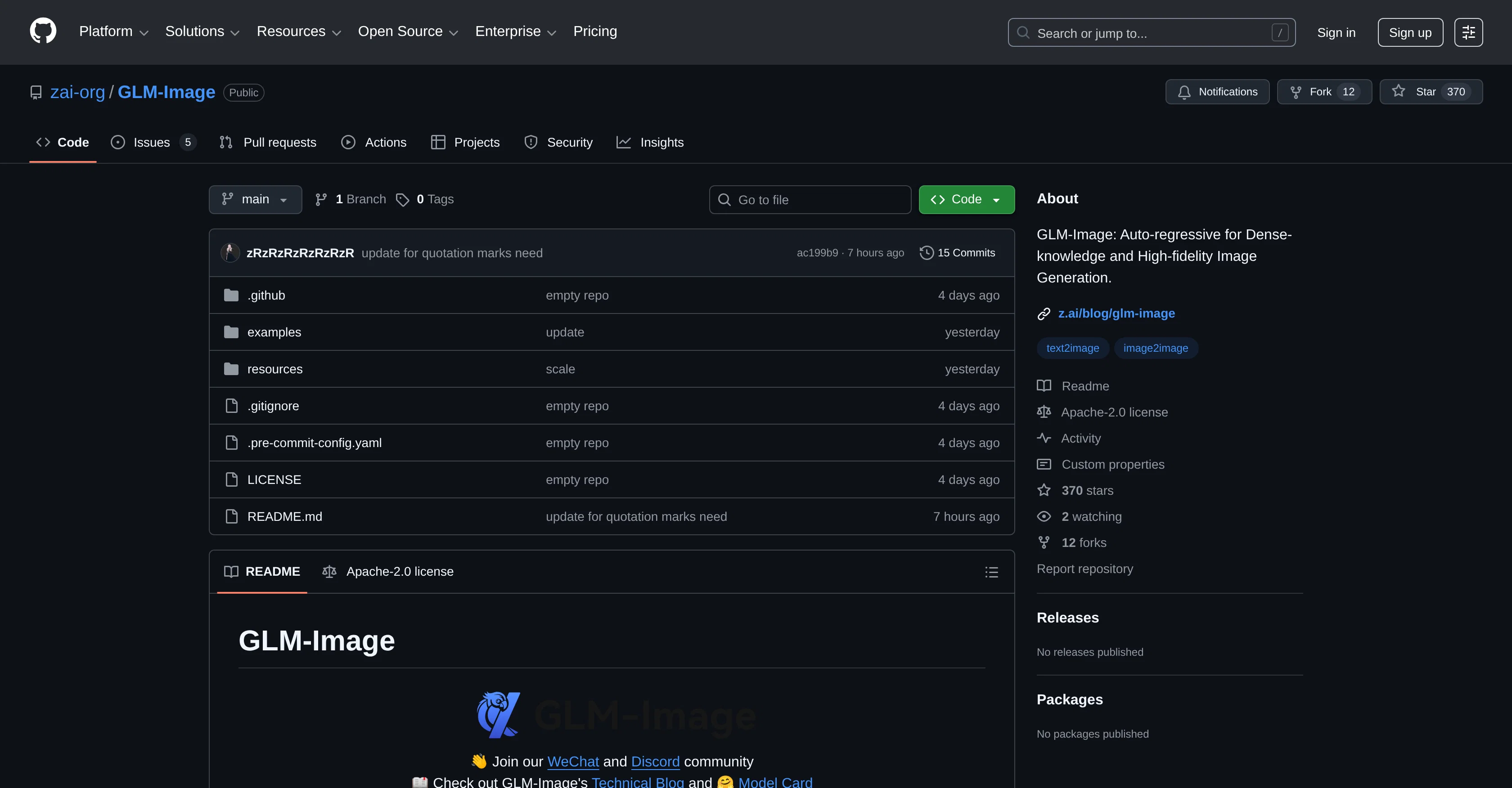 GLM Image | z.AI website
