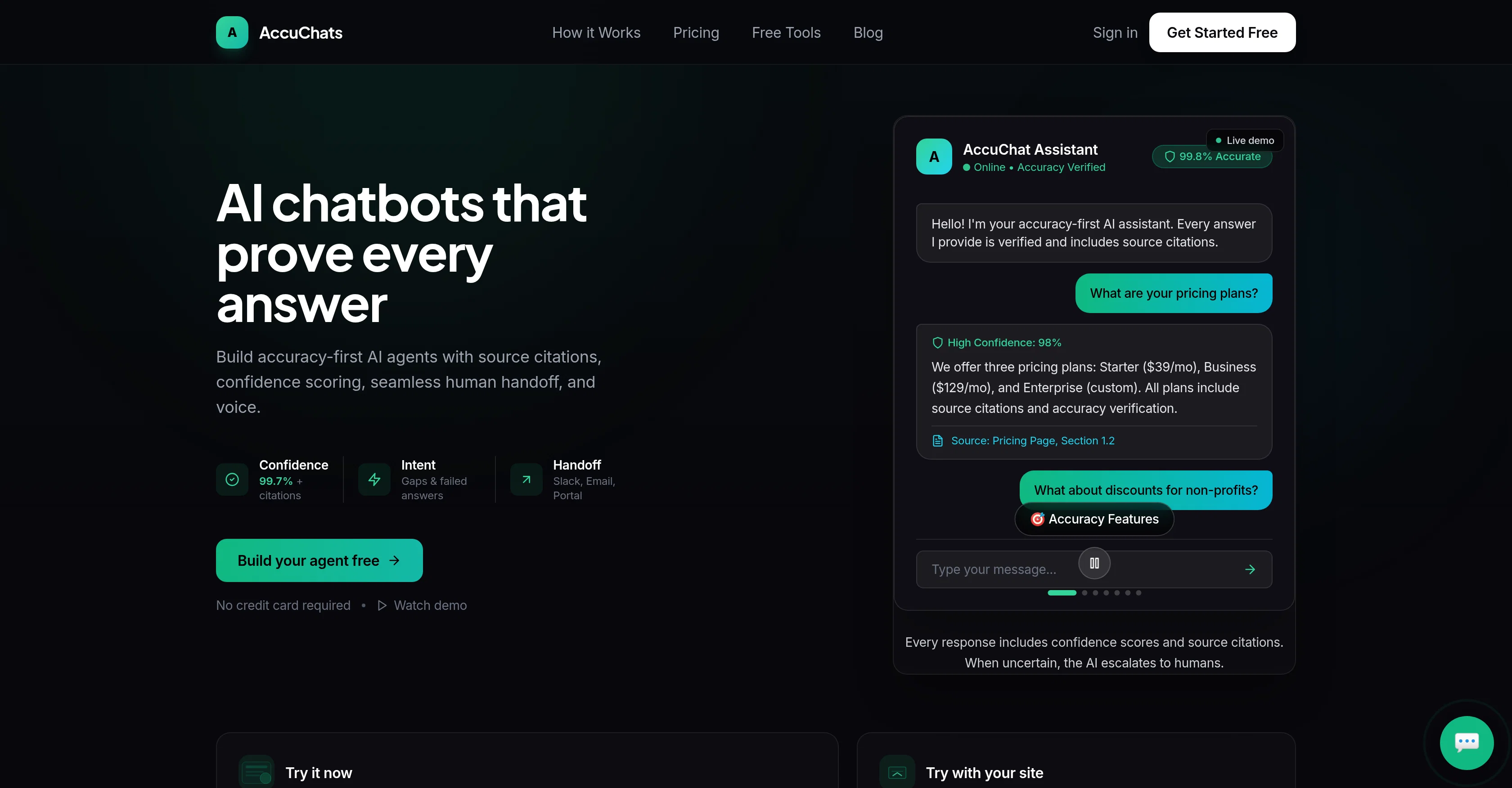 AccuChats website