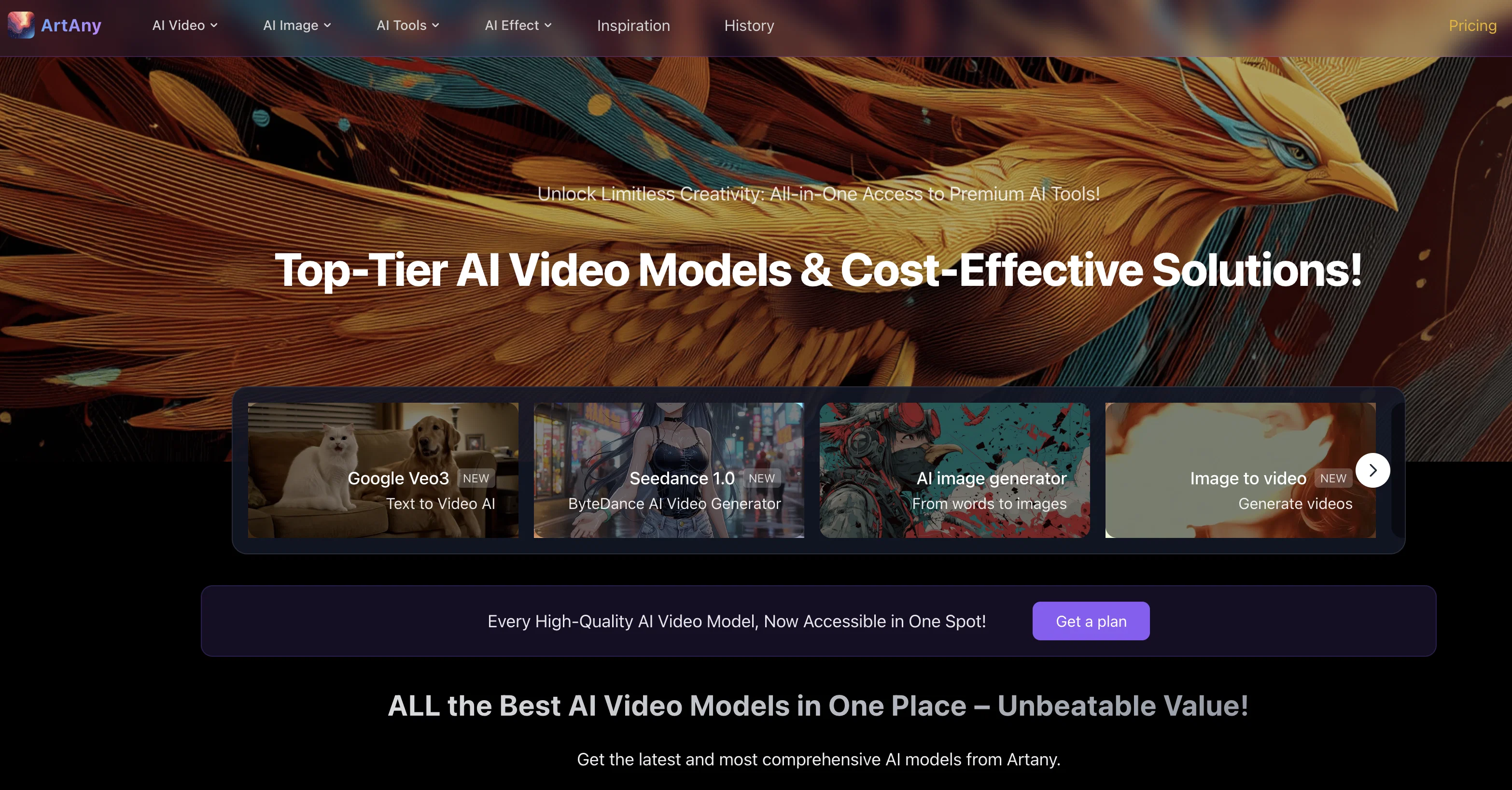 ArtAny AI's Image to Video website