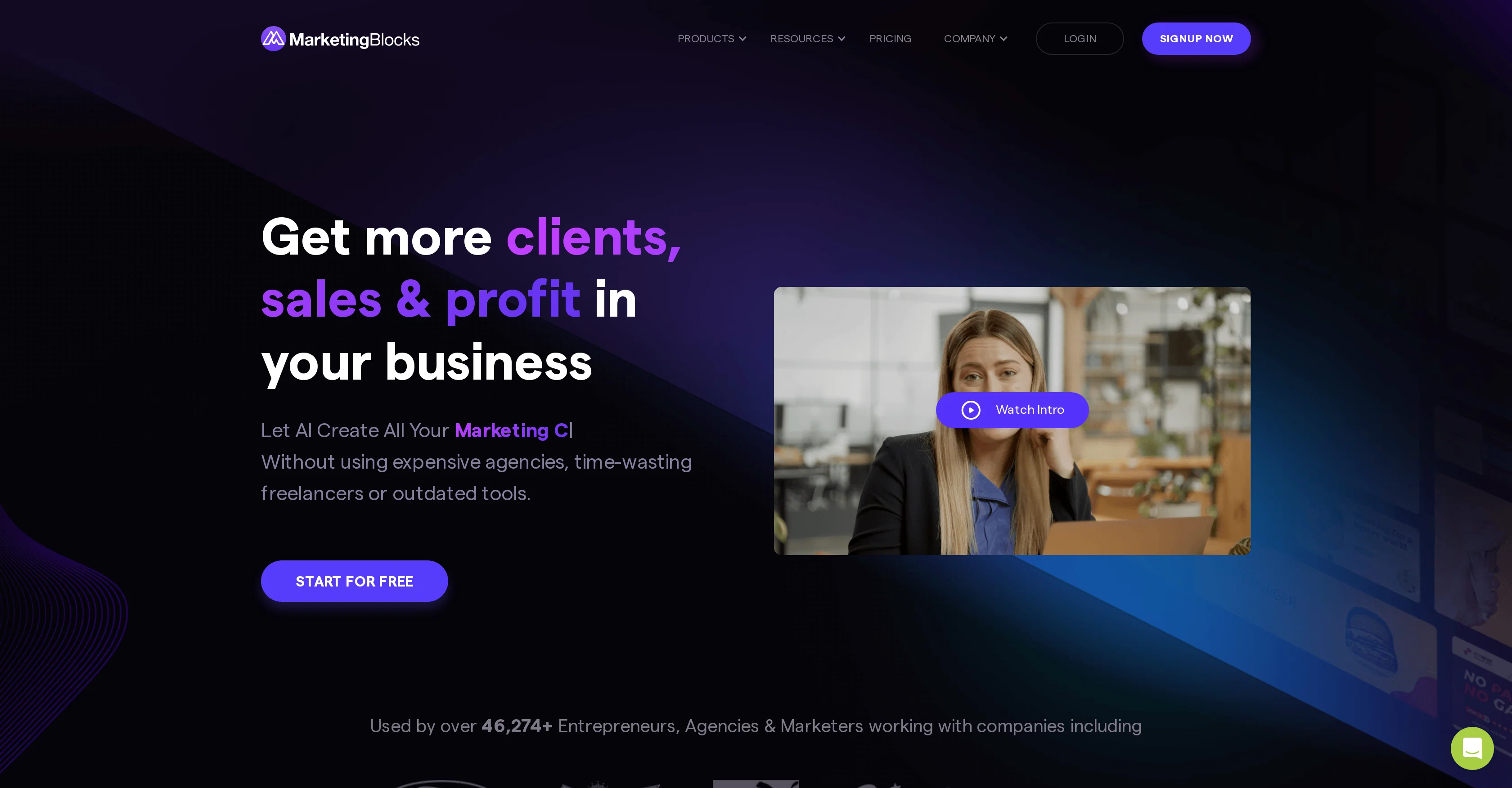 AI Marketing Assistant website