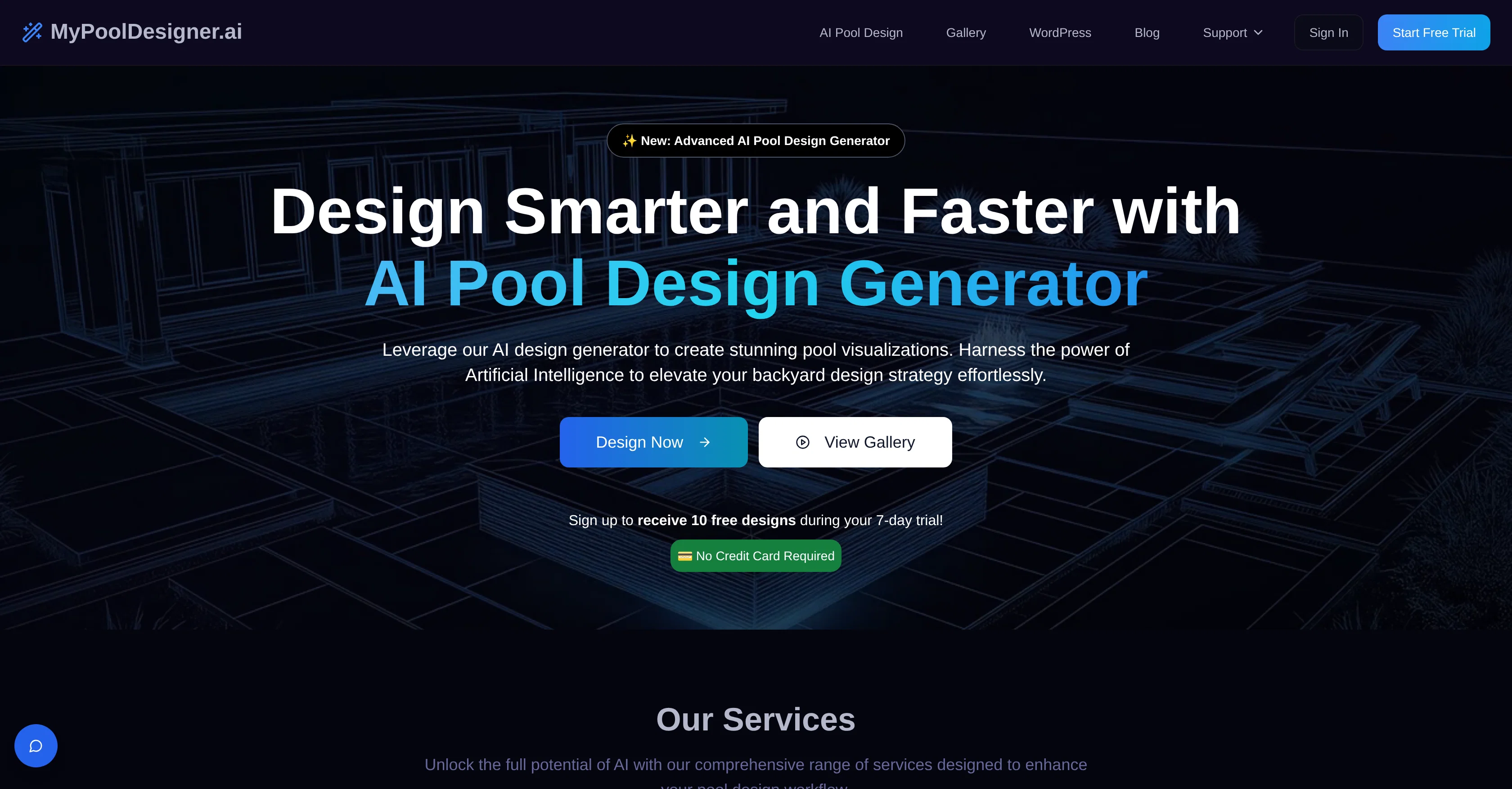 MyPoolDesigner.ai website