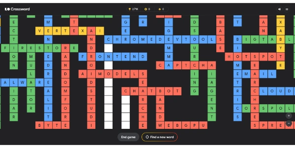 I/O Crossword Google AI Game
