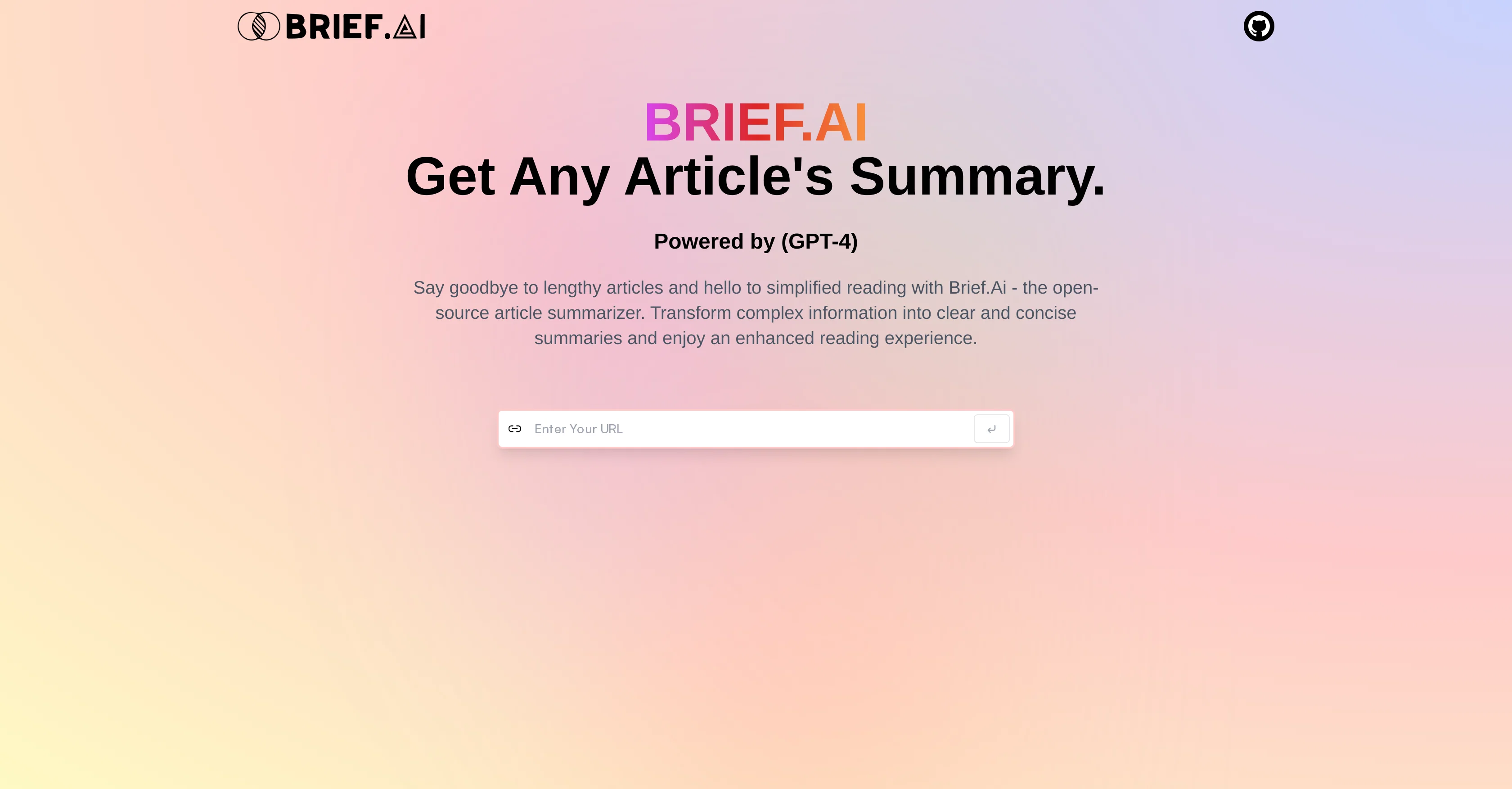 BriefAI website