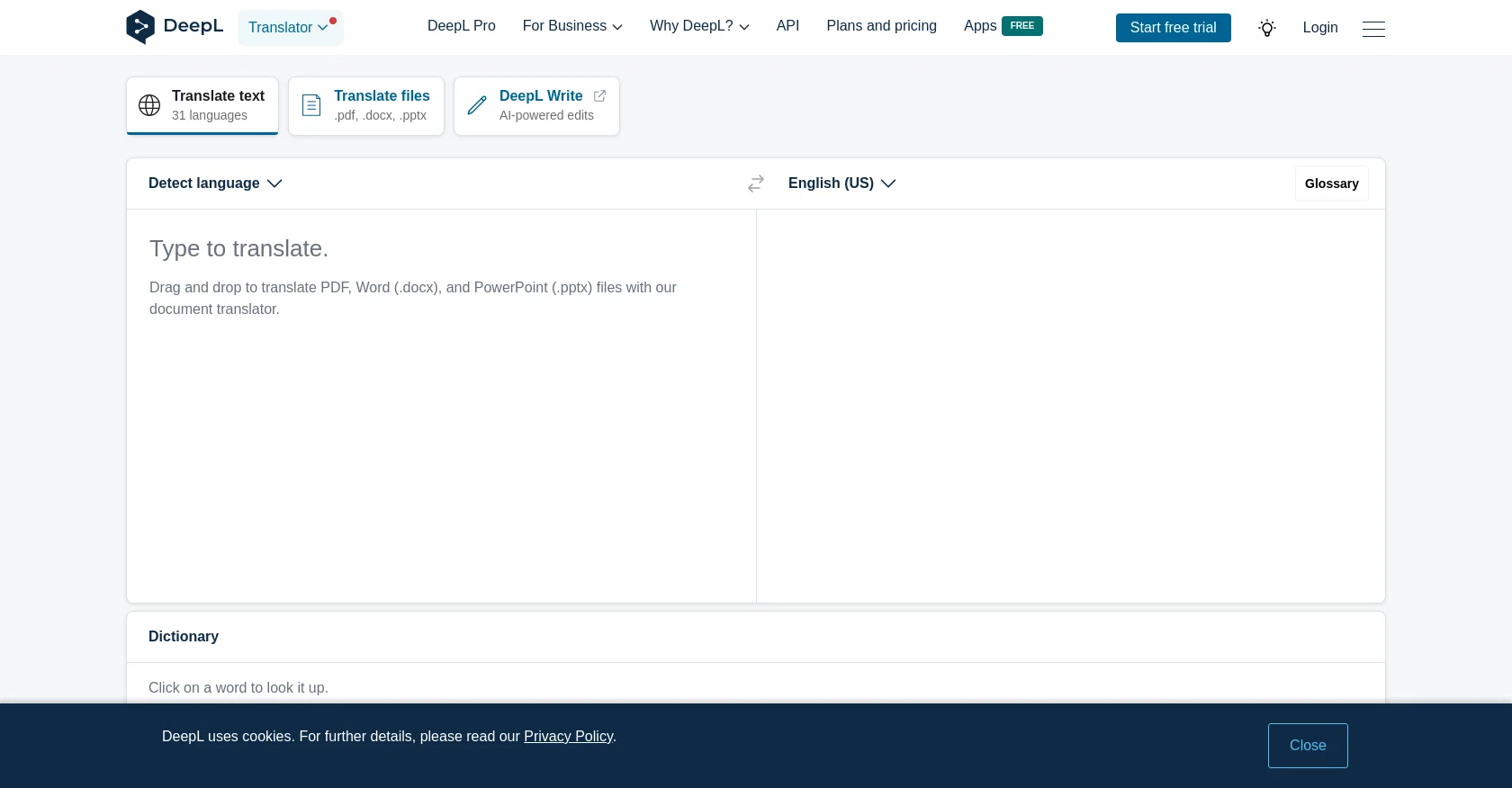 DeepL website