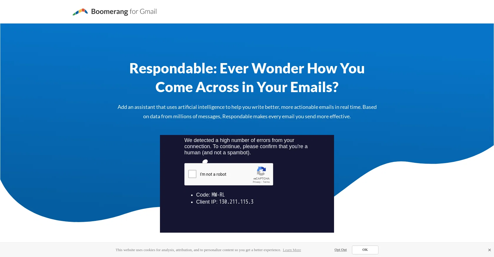 Respondable website