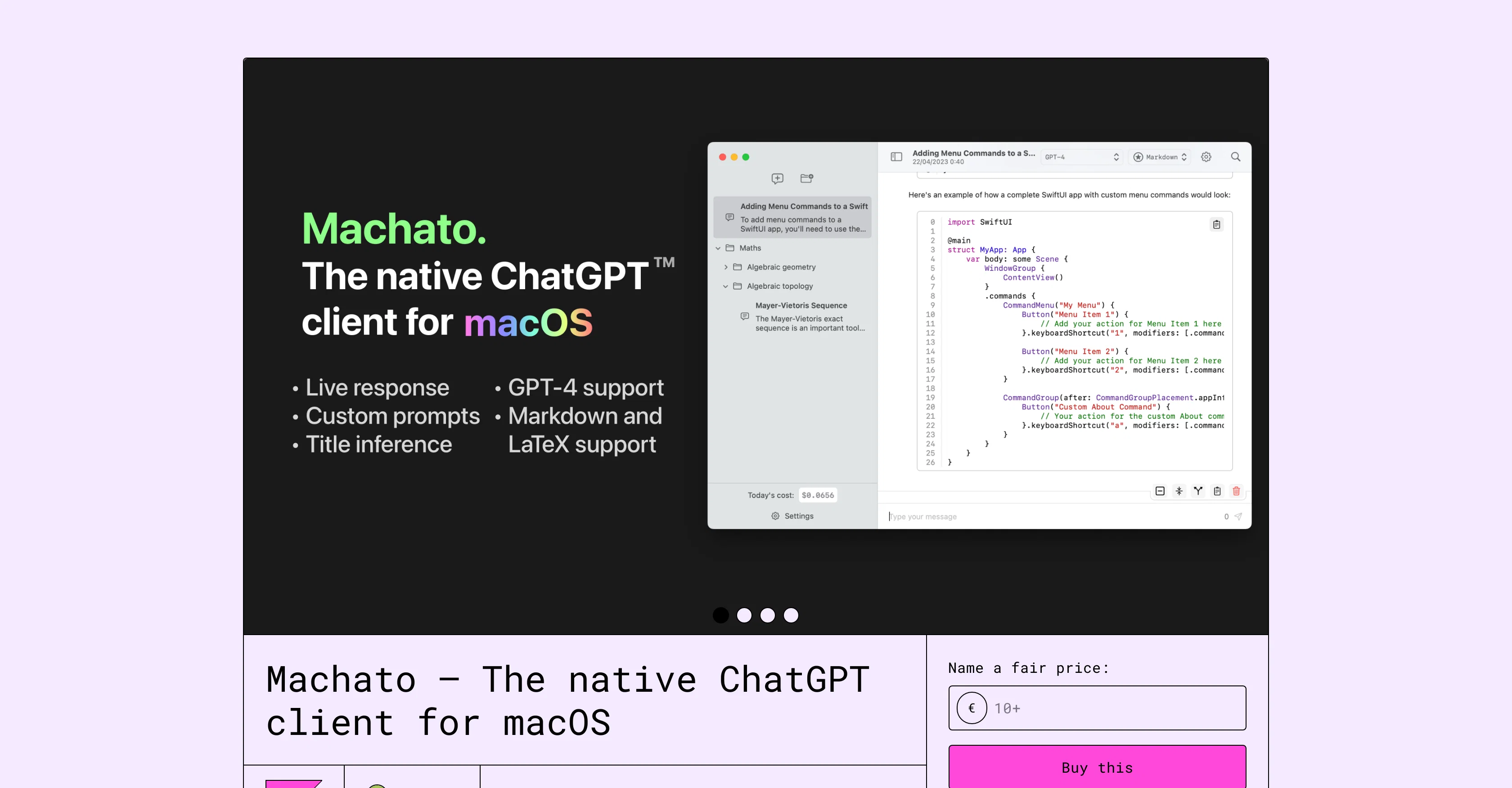Machato website