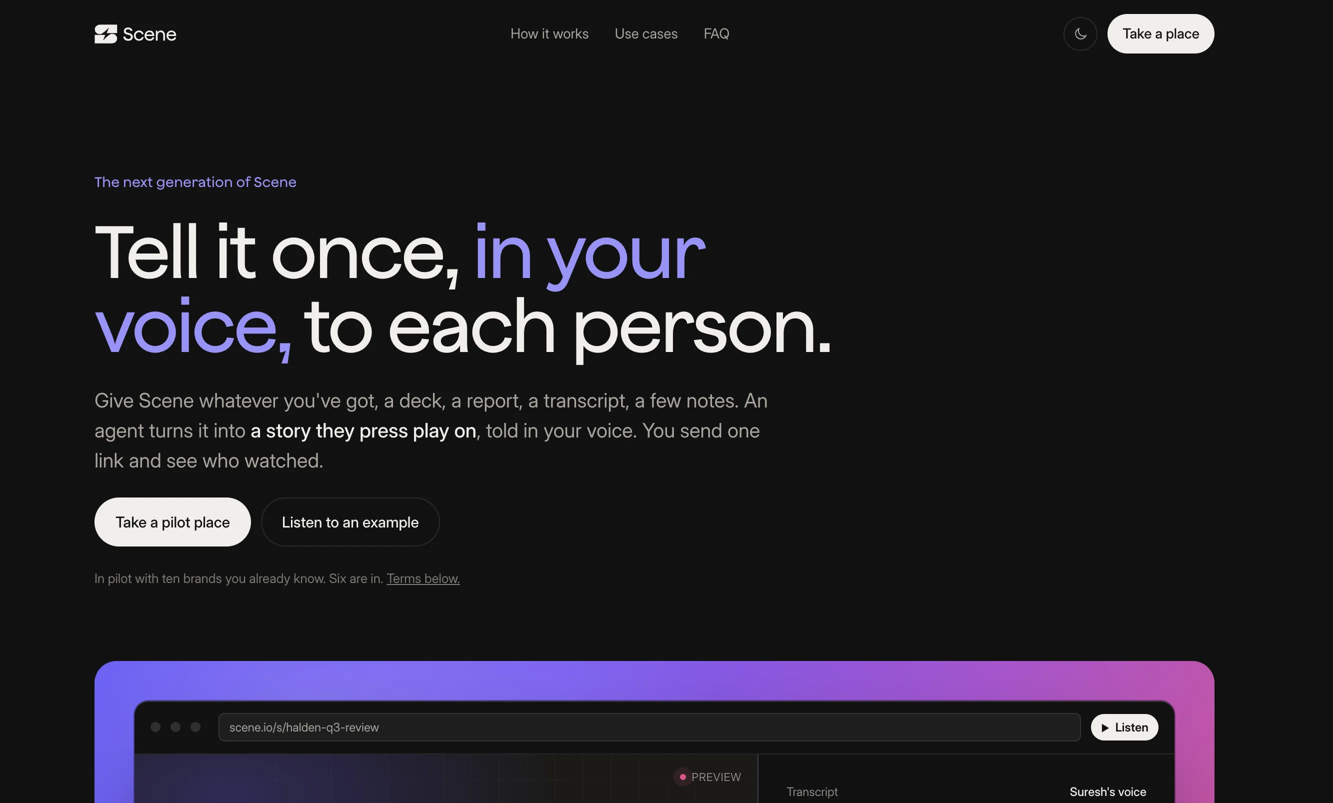 Scene website