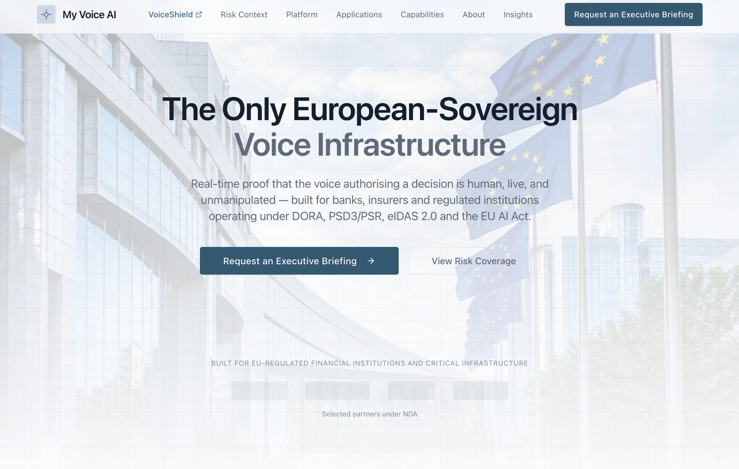 My Voice AI website