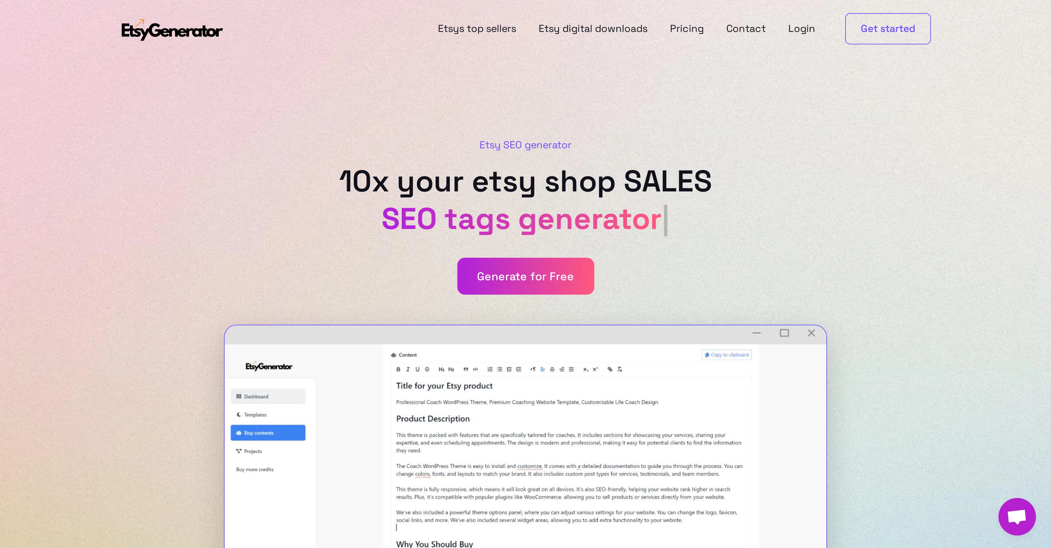 EtsyGenerator website