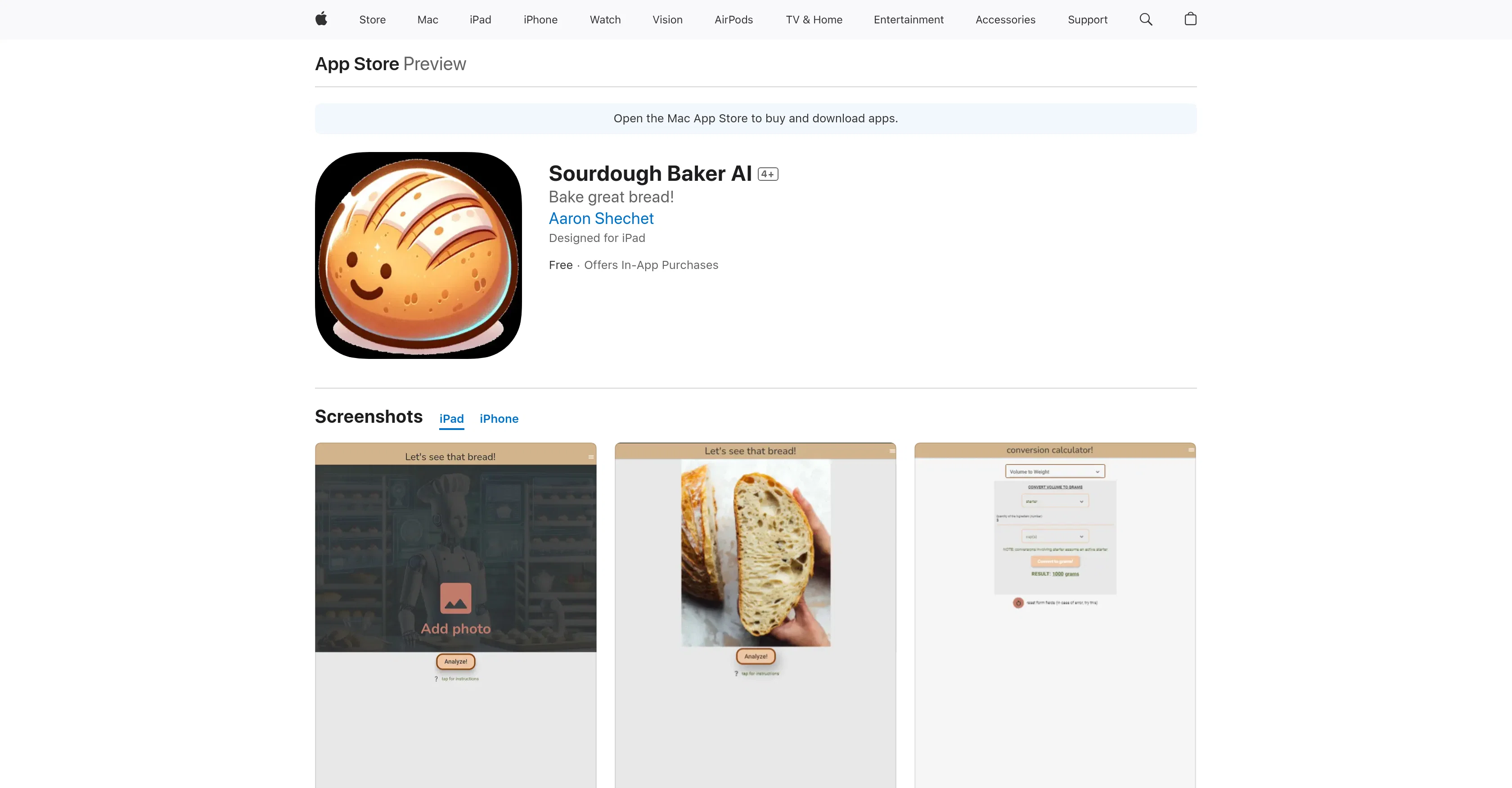 Sourdough Baker AI website