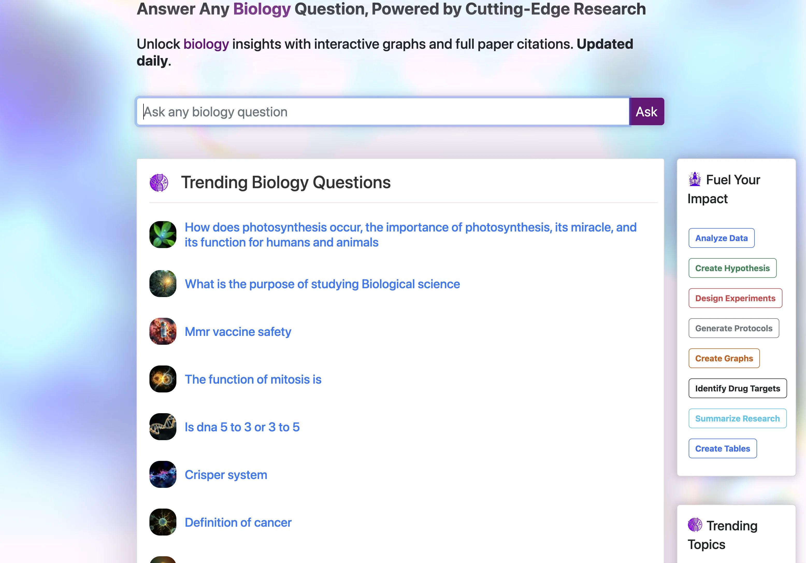bioloGPT website