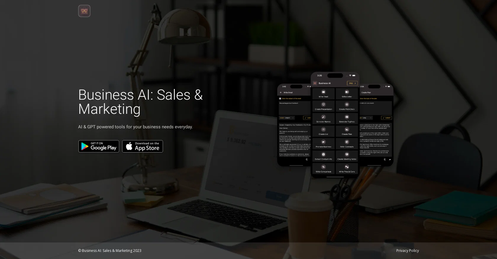Business AI website