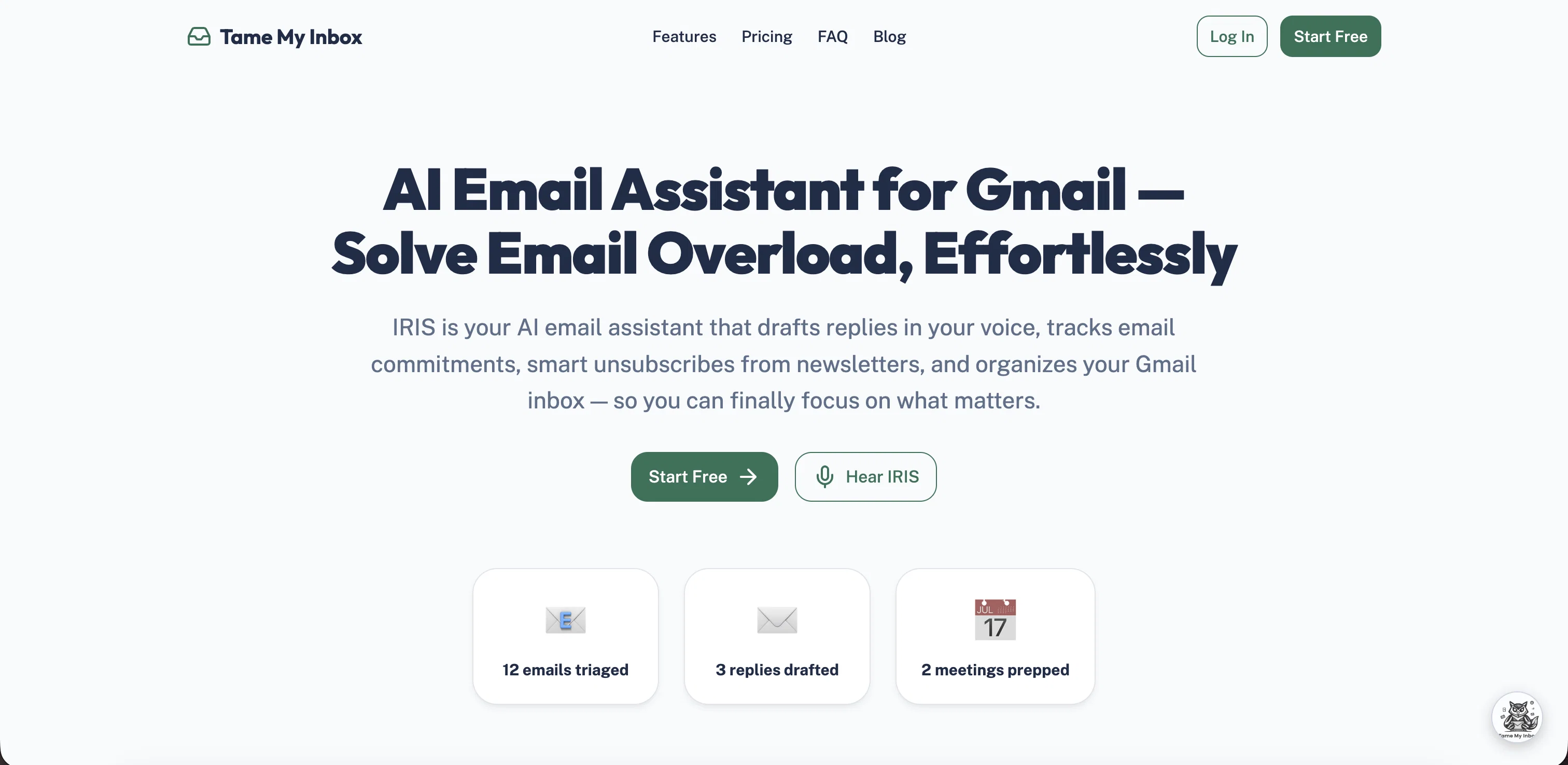 Tame My Inbox website