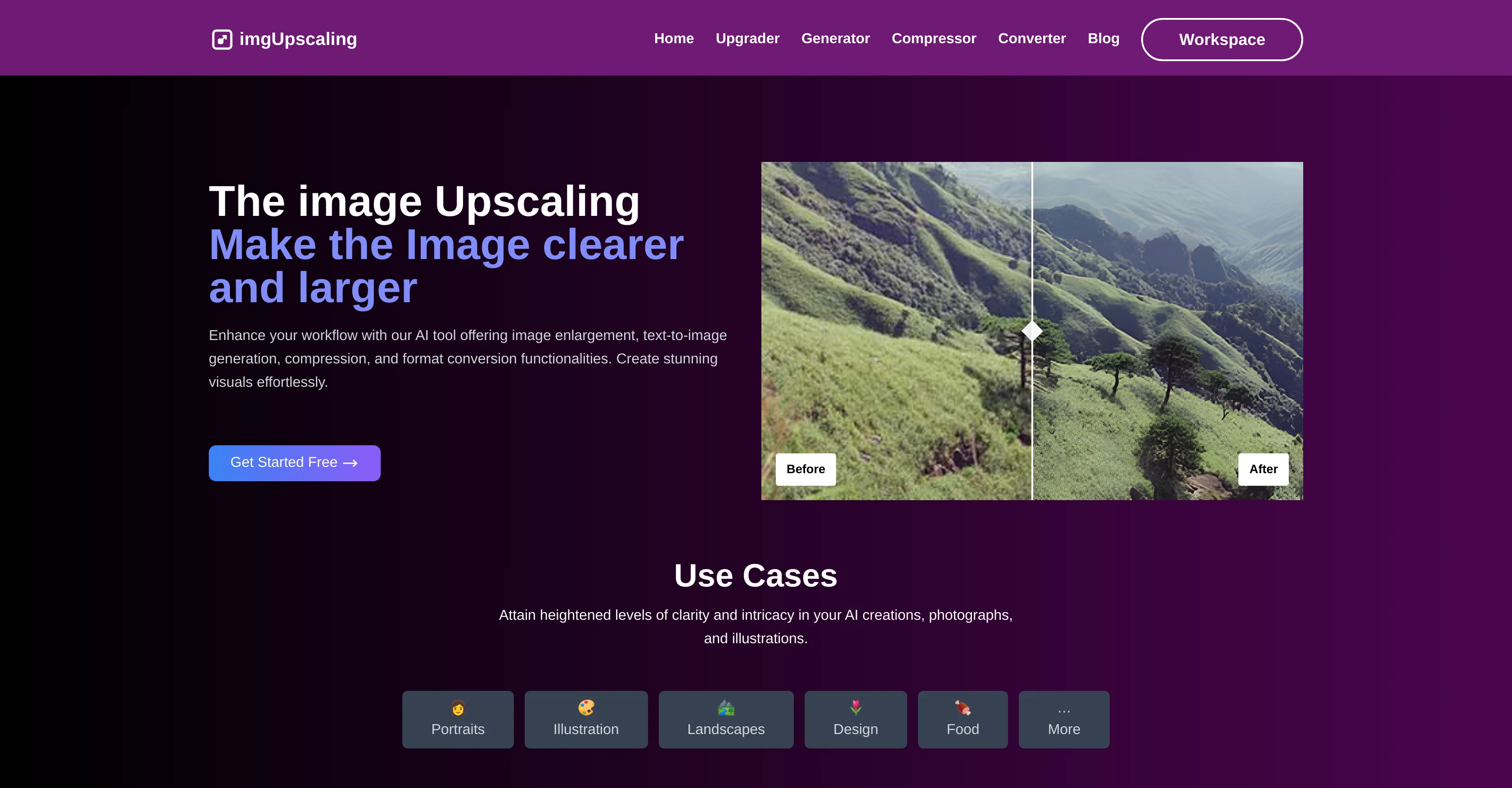 imgUpscaling website