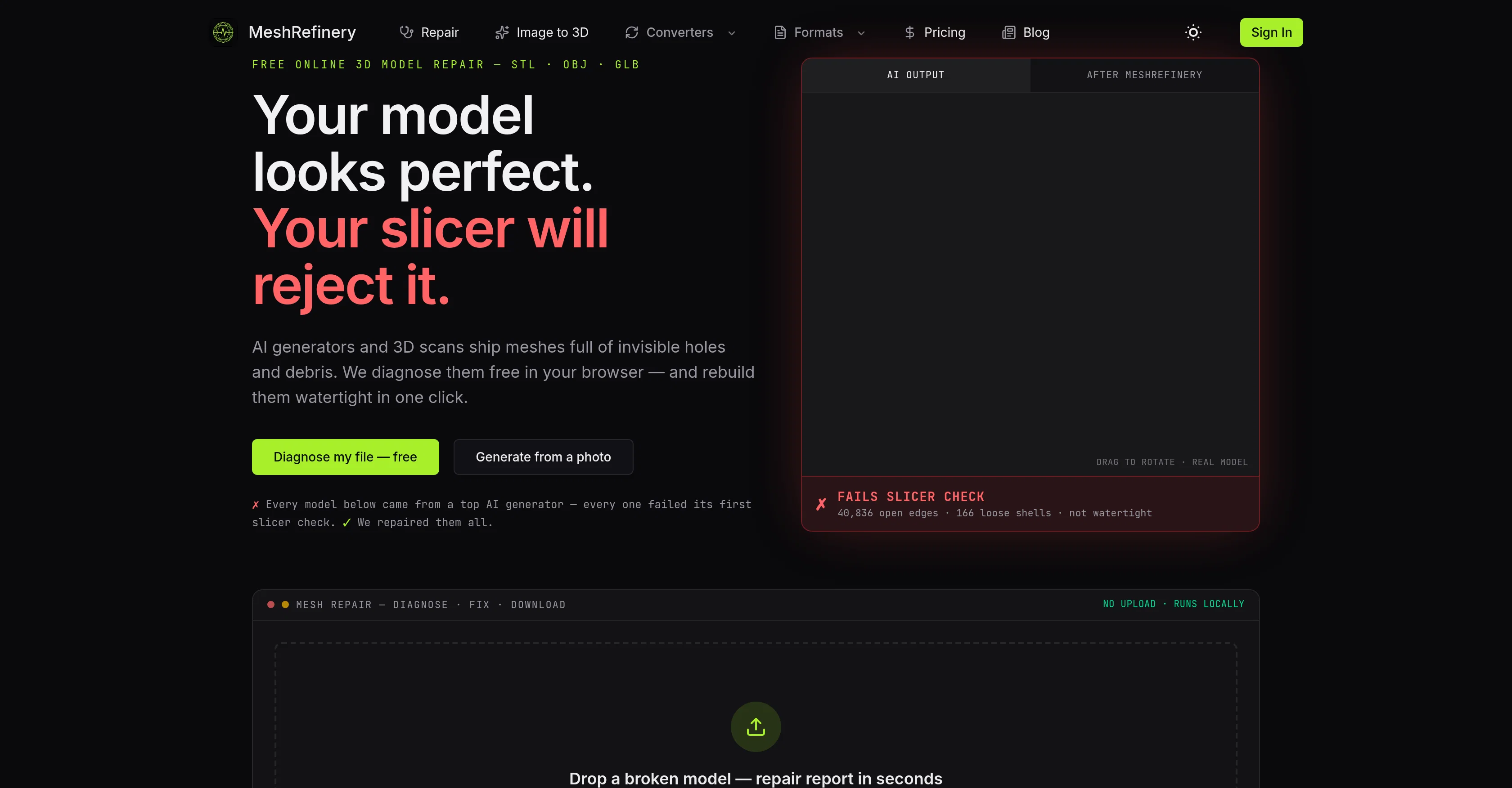 MeshRefinery website