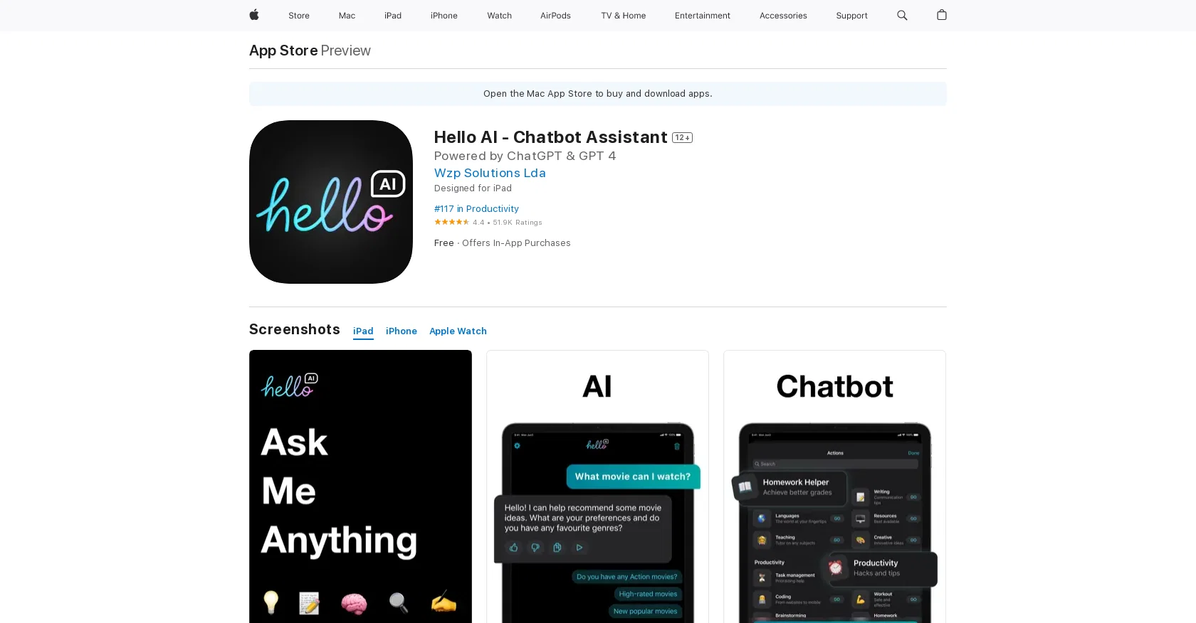 Hello AI website