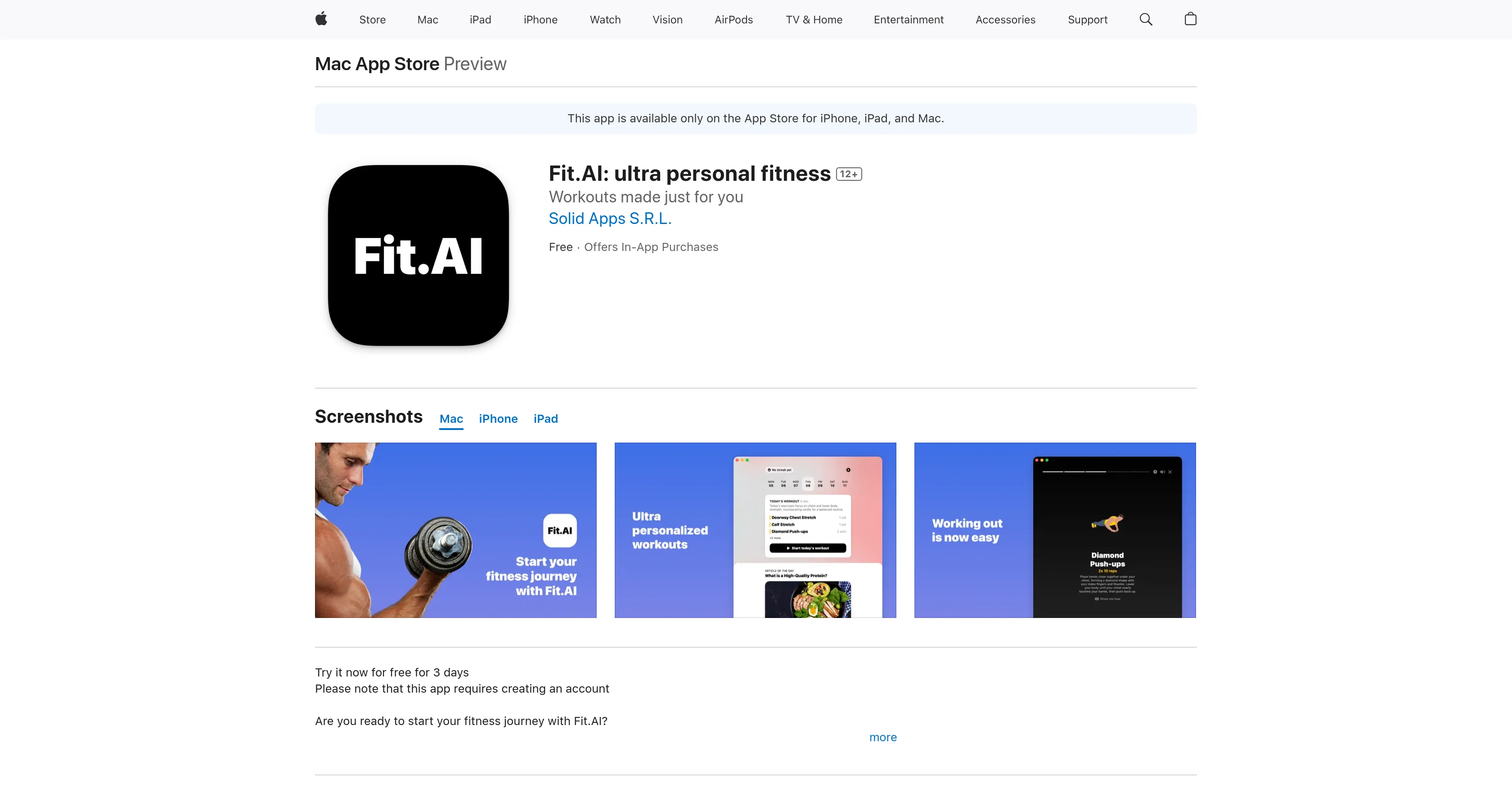 Fit.AI website