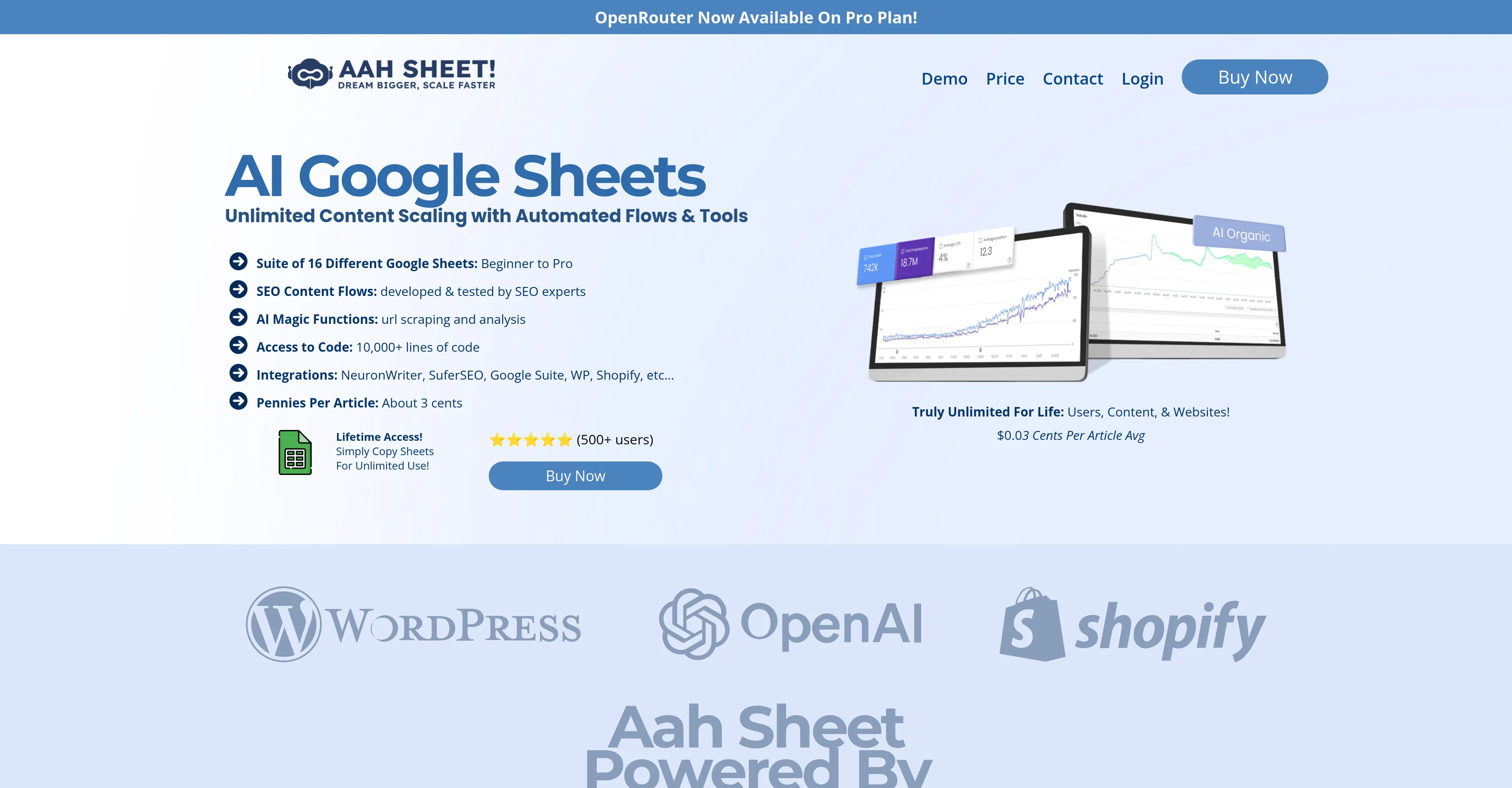 Aah Sheet website