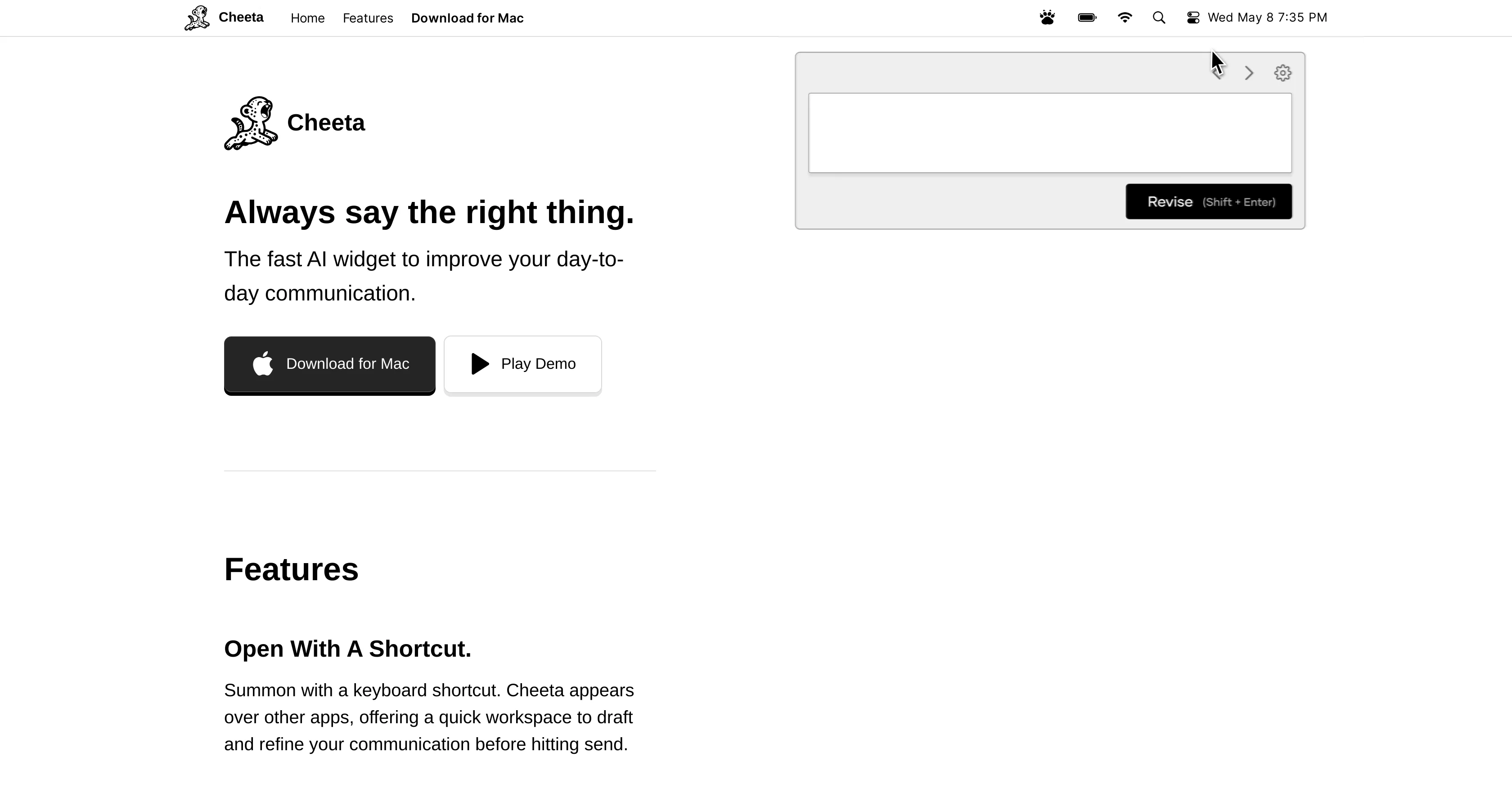 Cheeta website