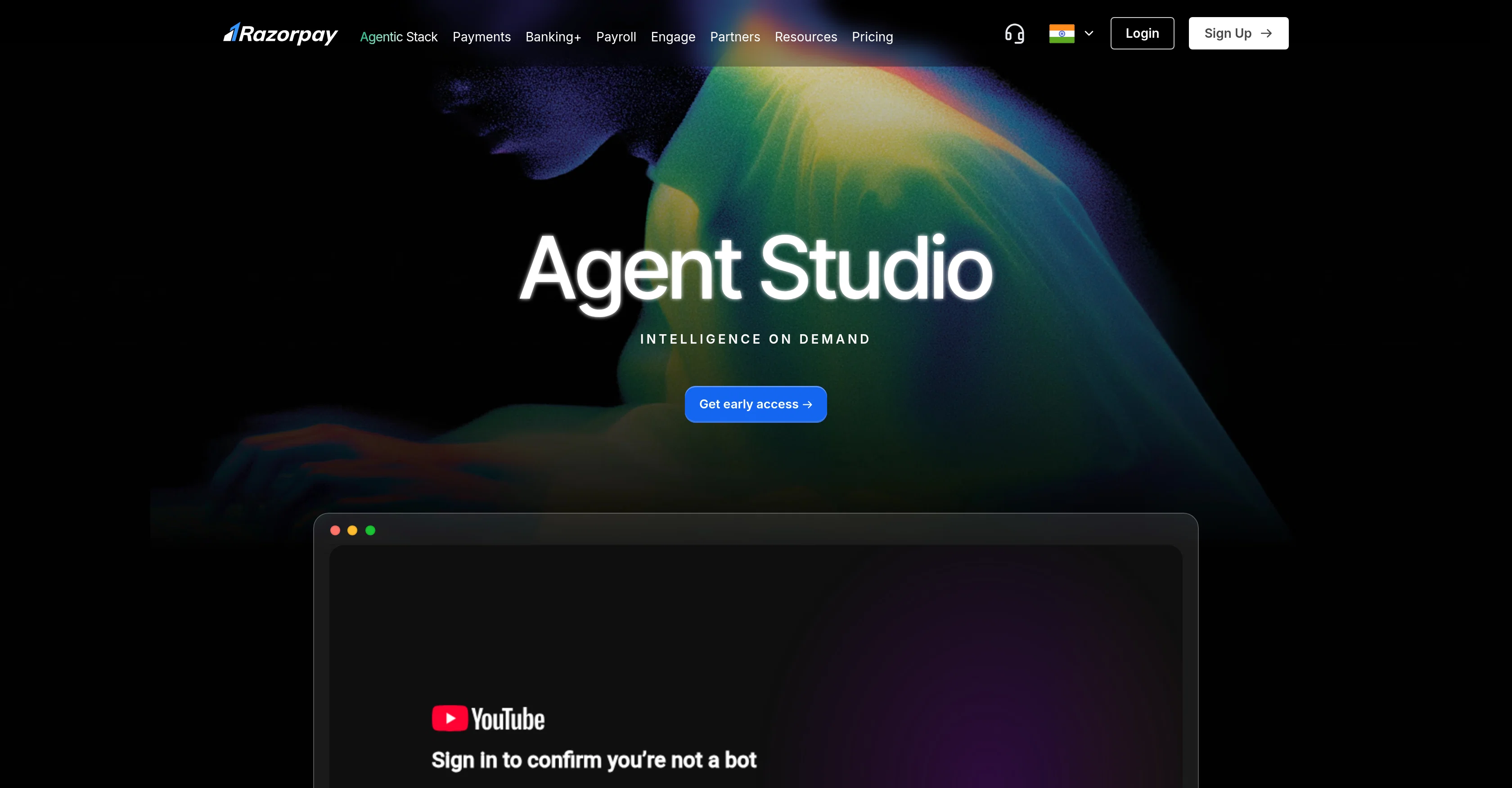 Razorpay Agent Studio website