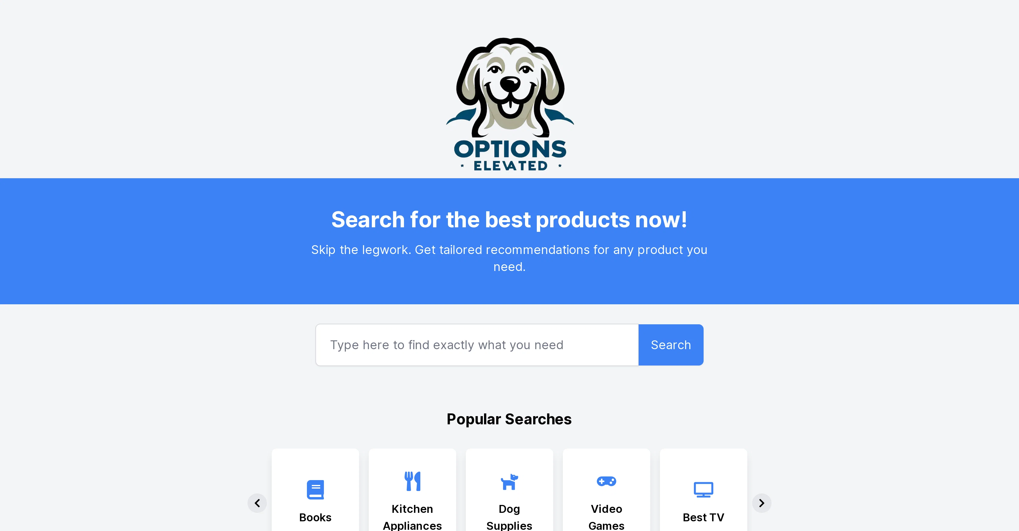 Options Elevated website