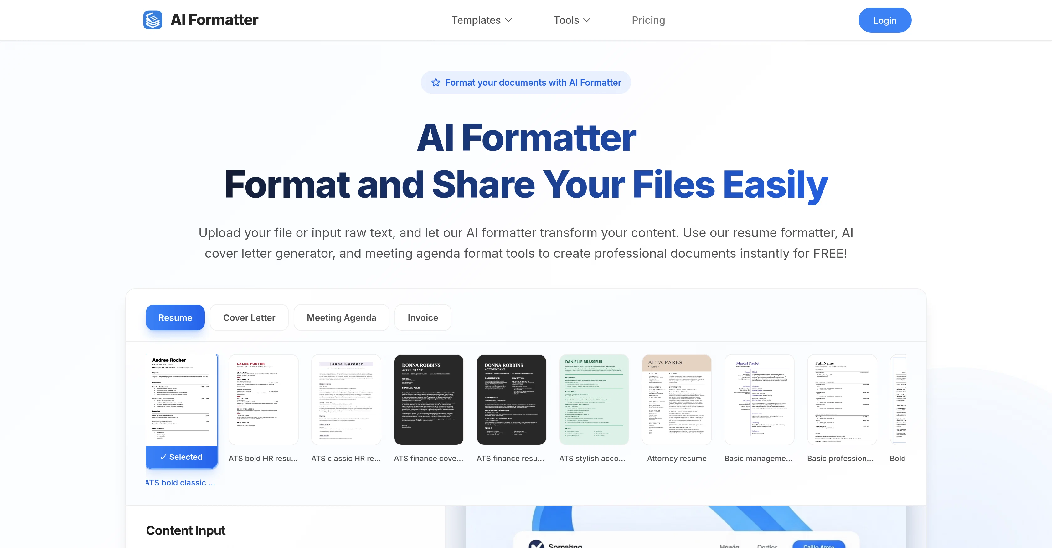 AI Formatter.net website