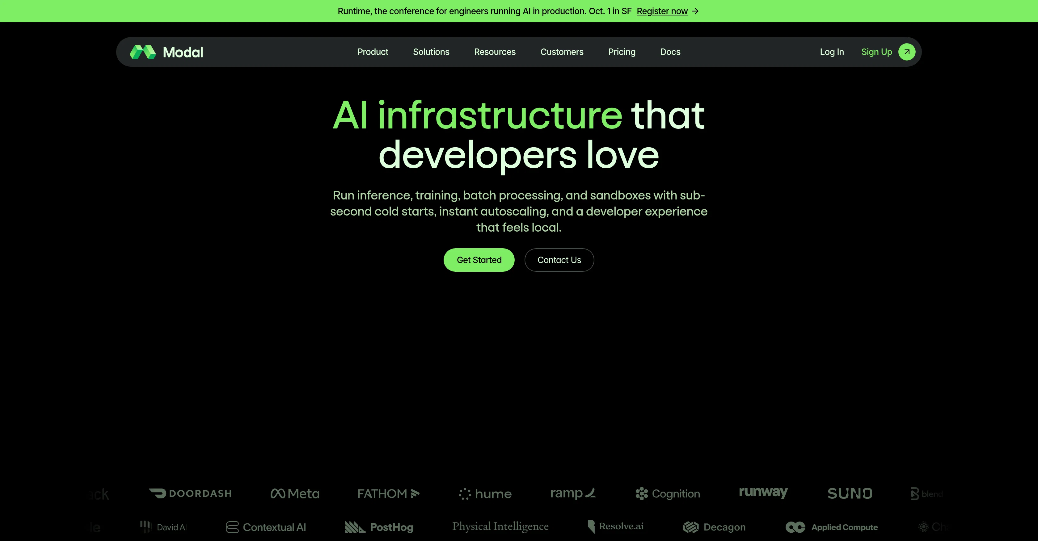 Modal website
