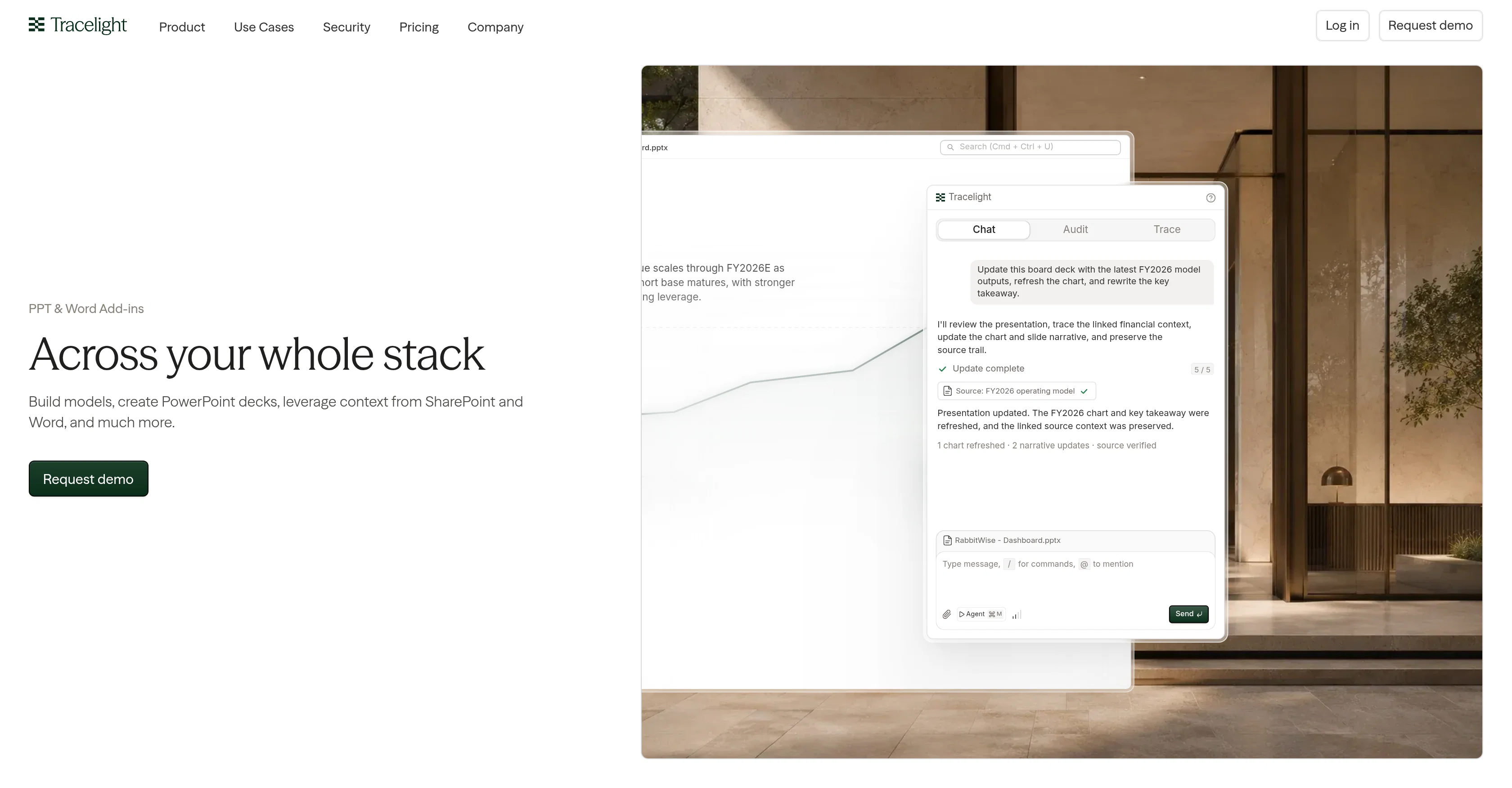 Tracelight PPT Add-in website