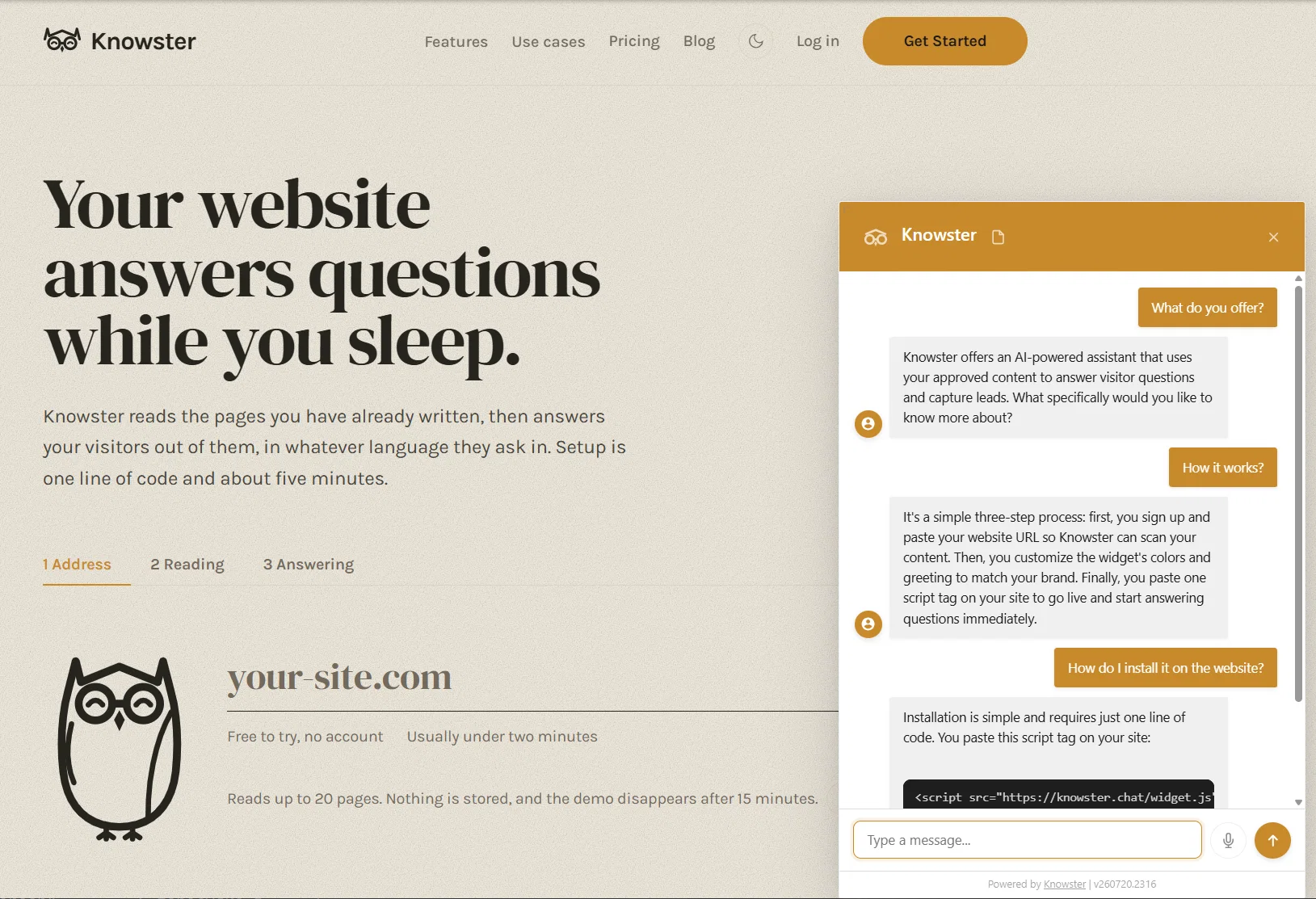 Knowster website