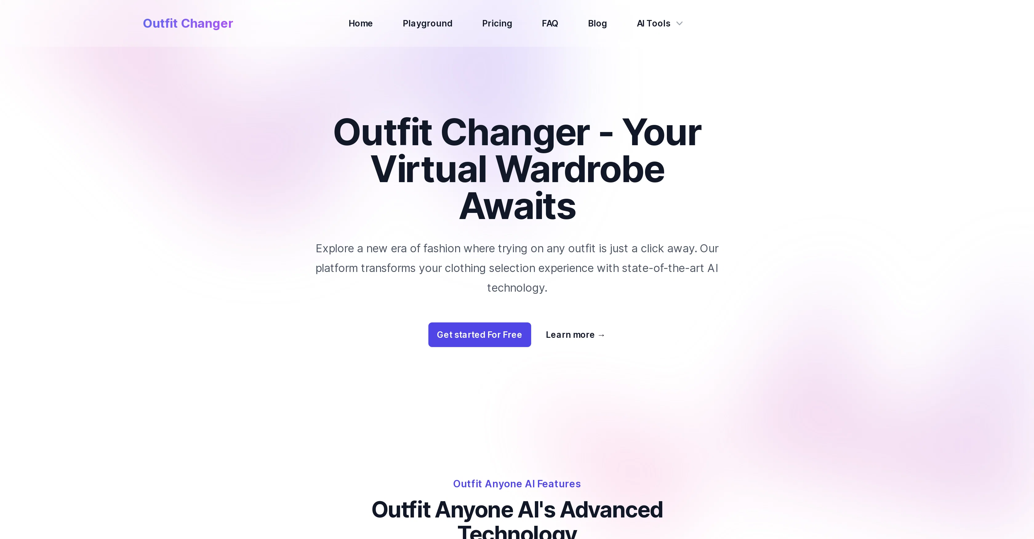 Outfit Anyone AI website