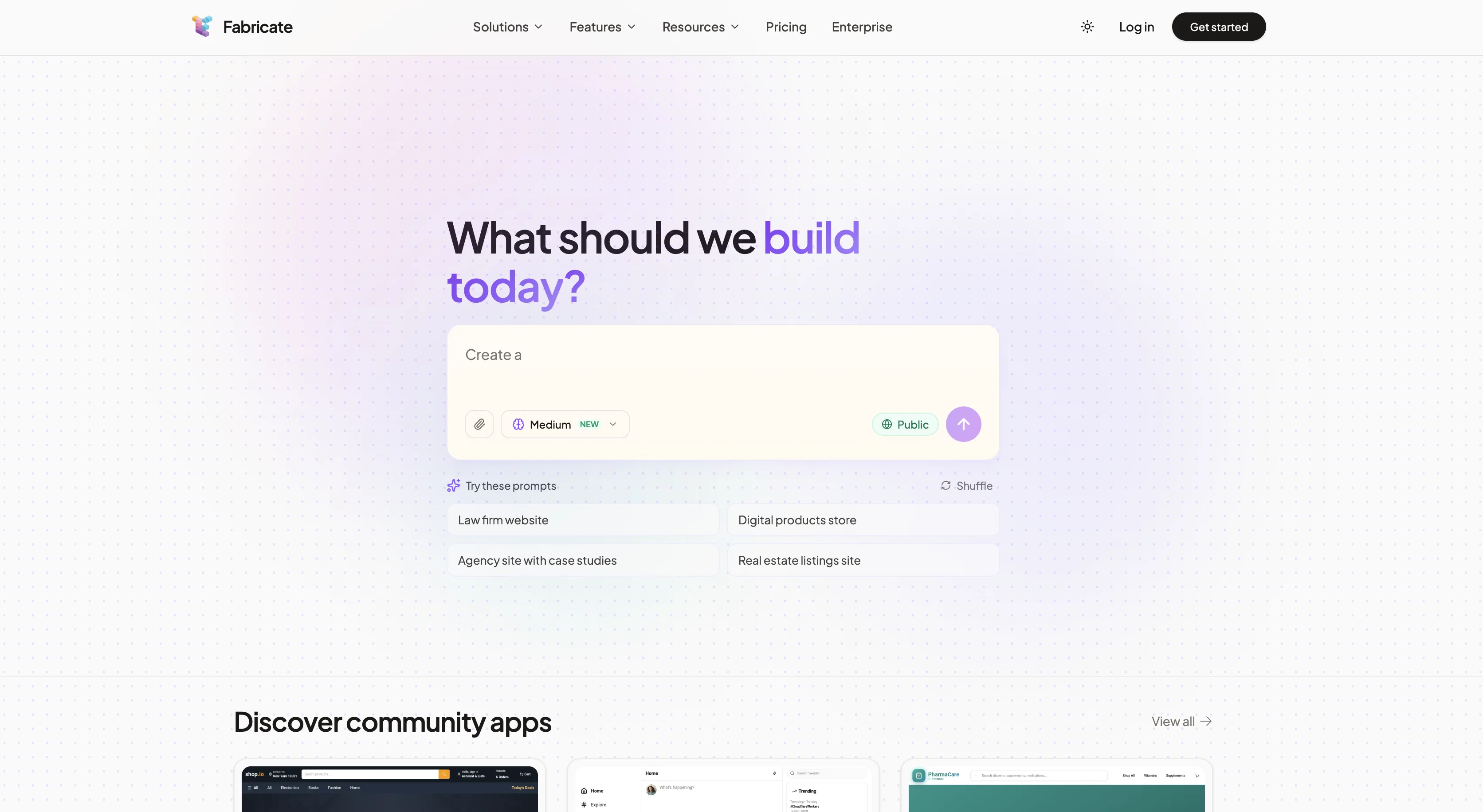 Fabricate website