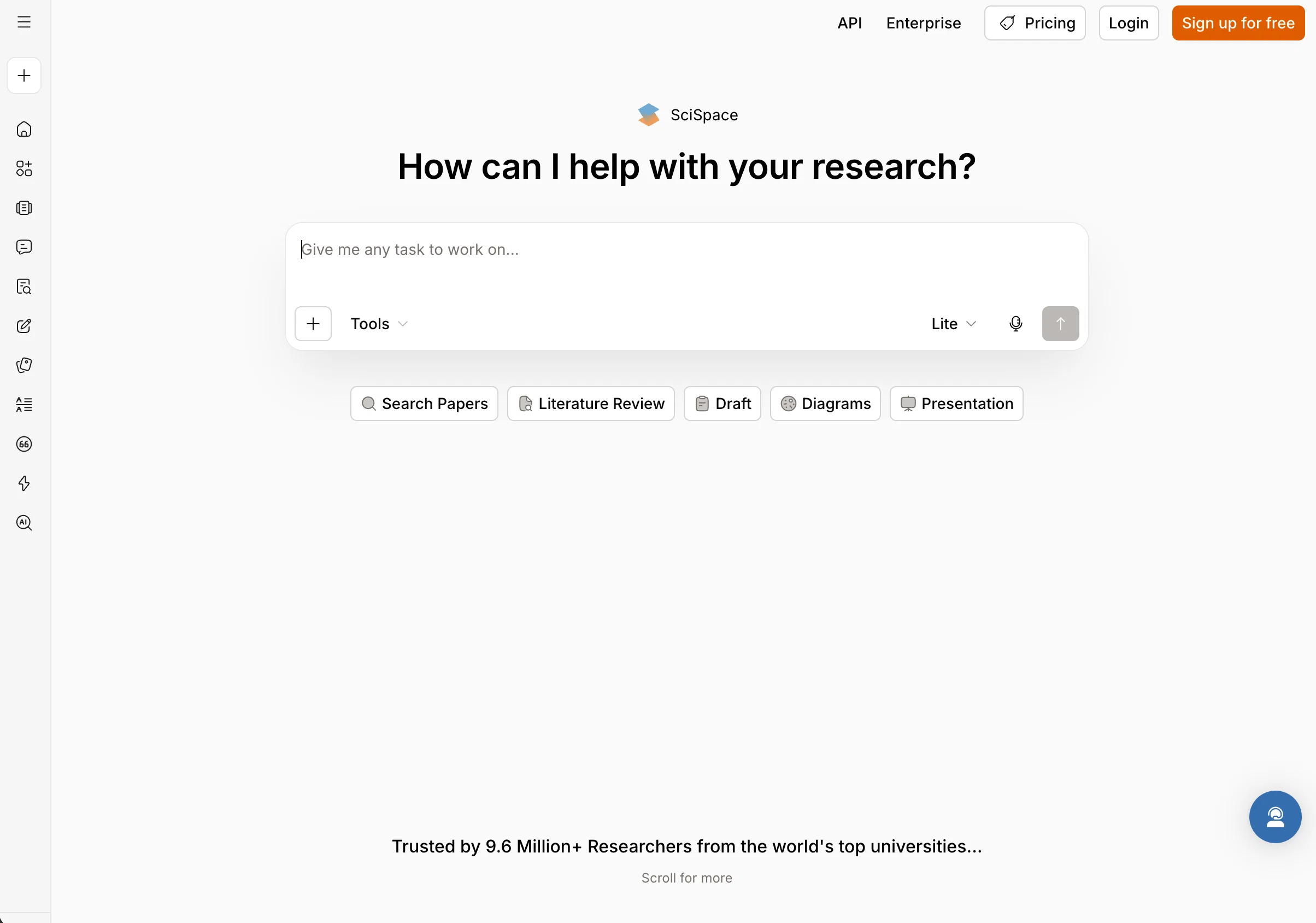 Scispace website