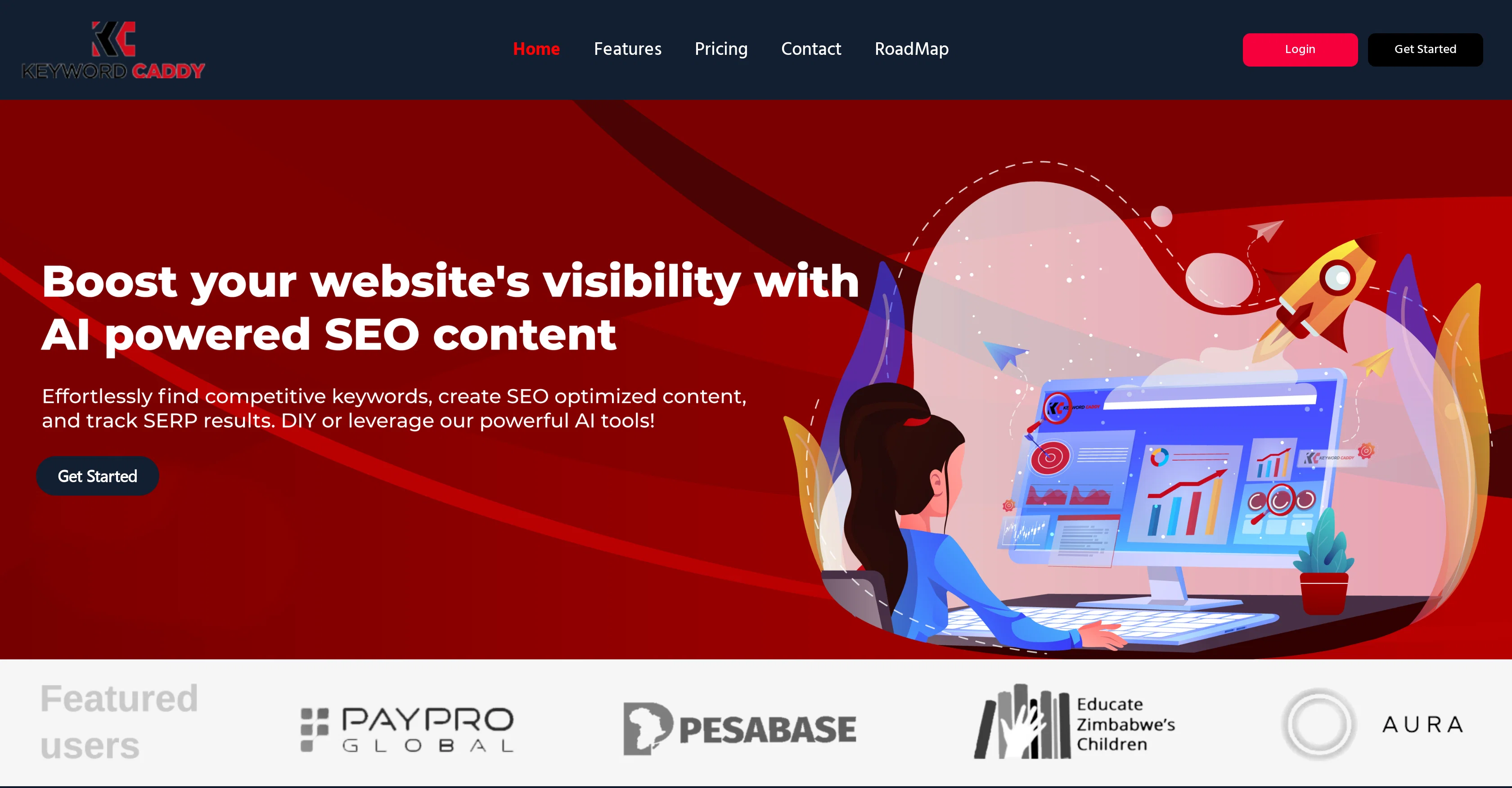 Keyword Caddy website