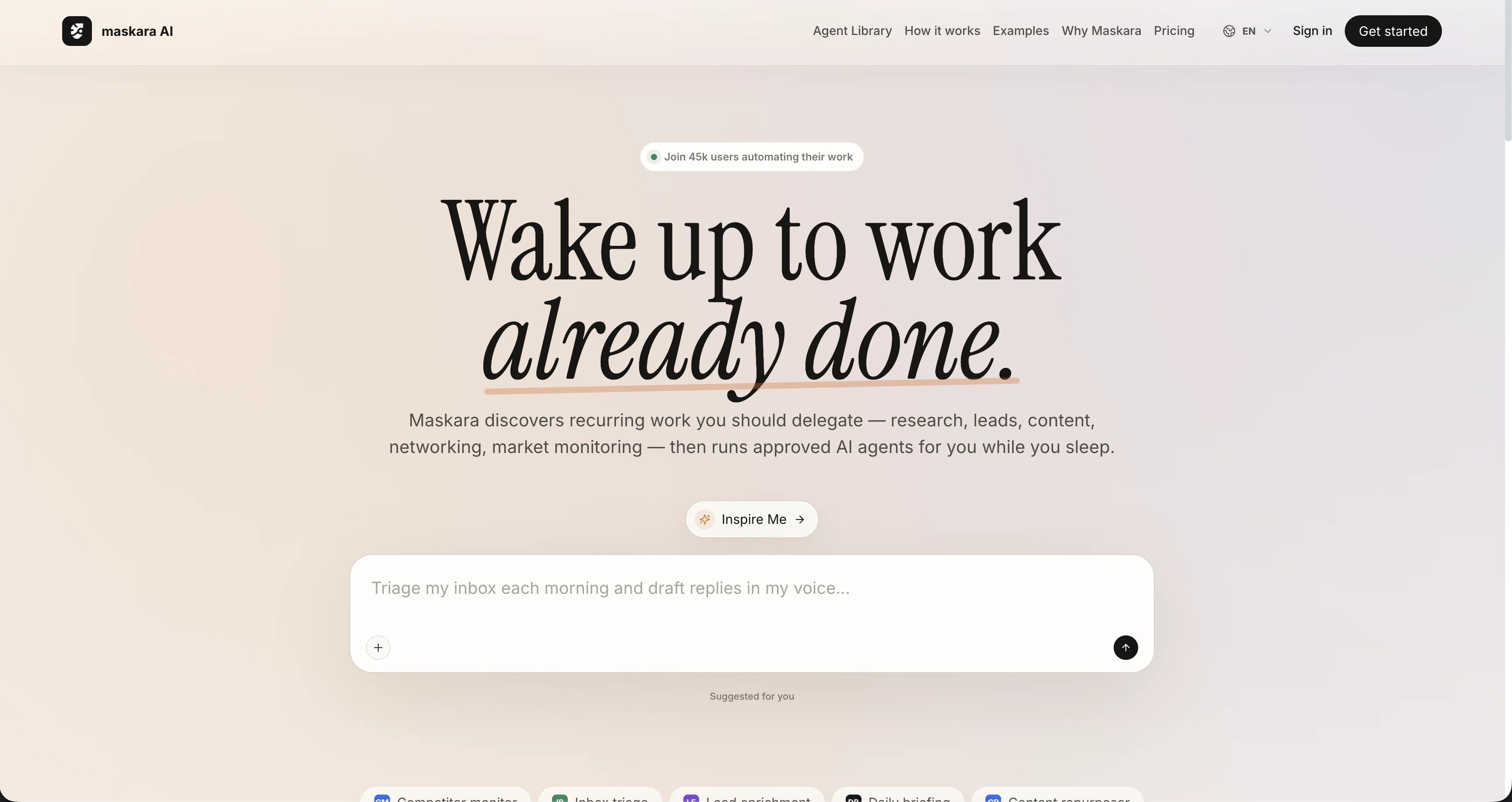 Maskara website