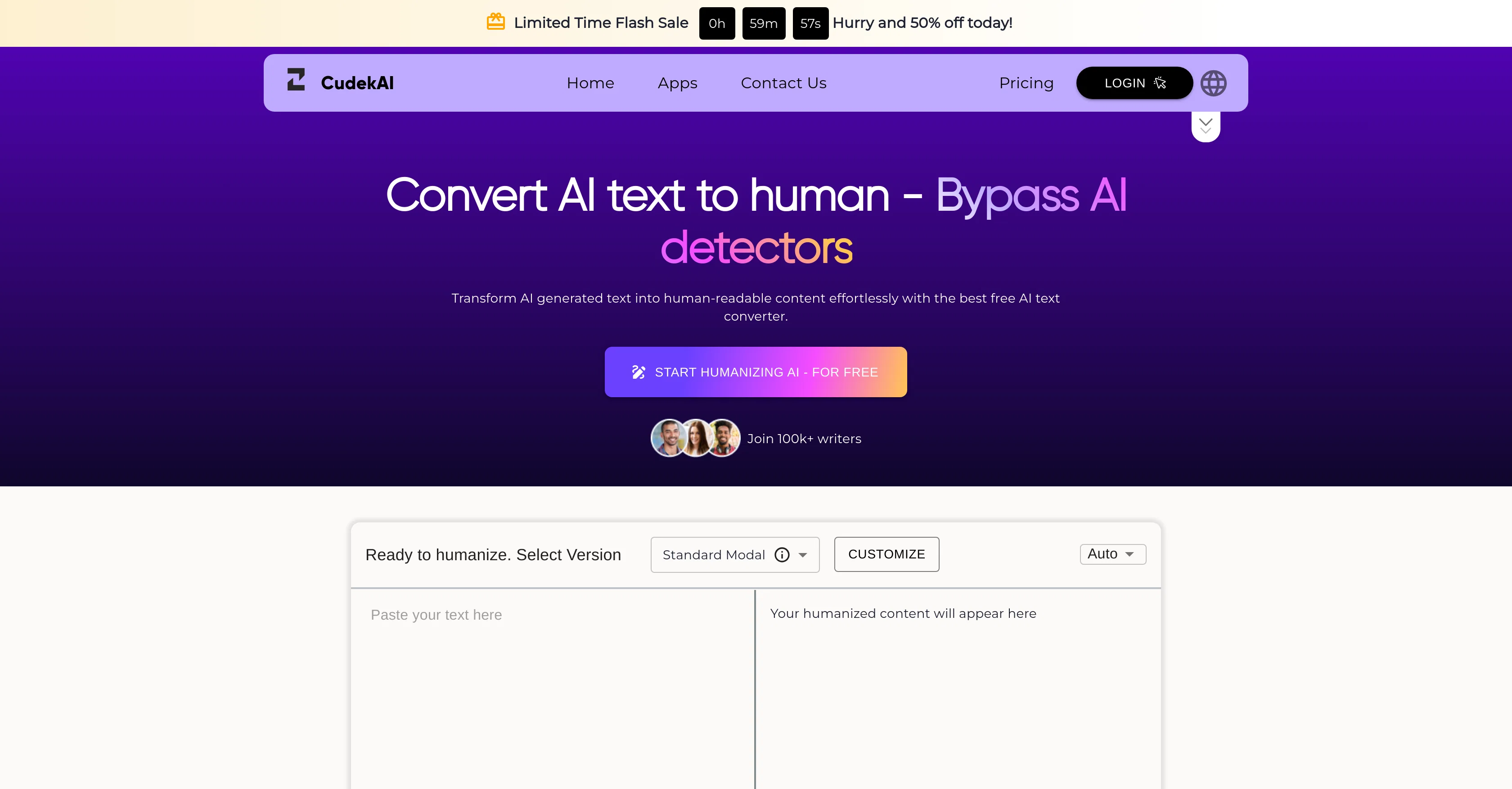 CudekAI website