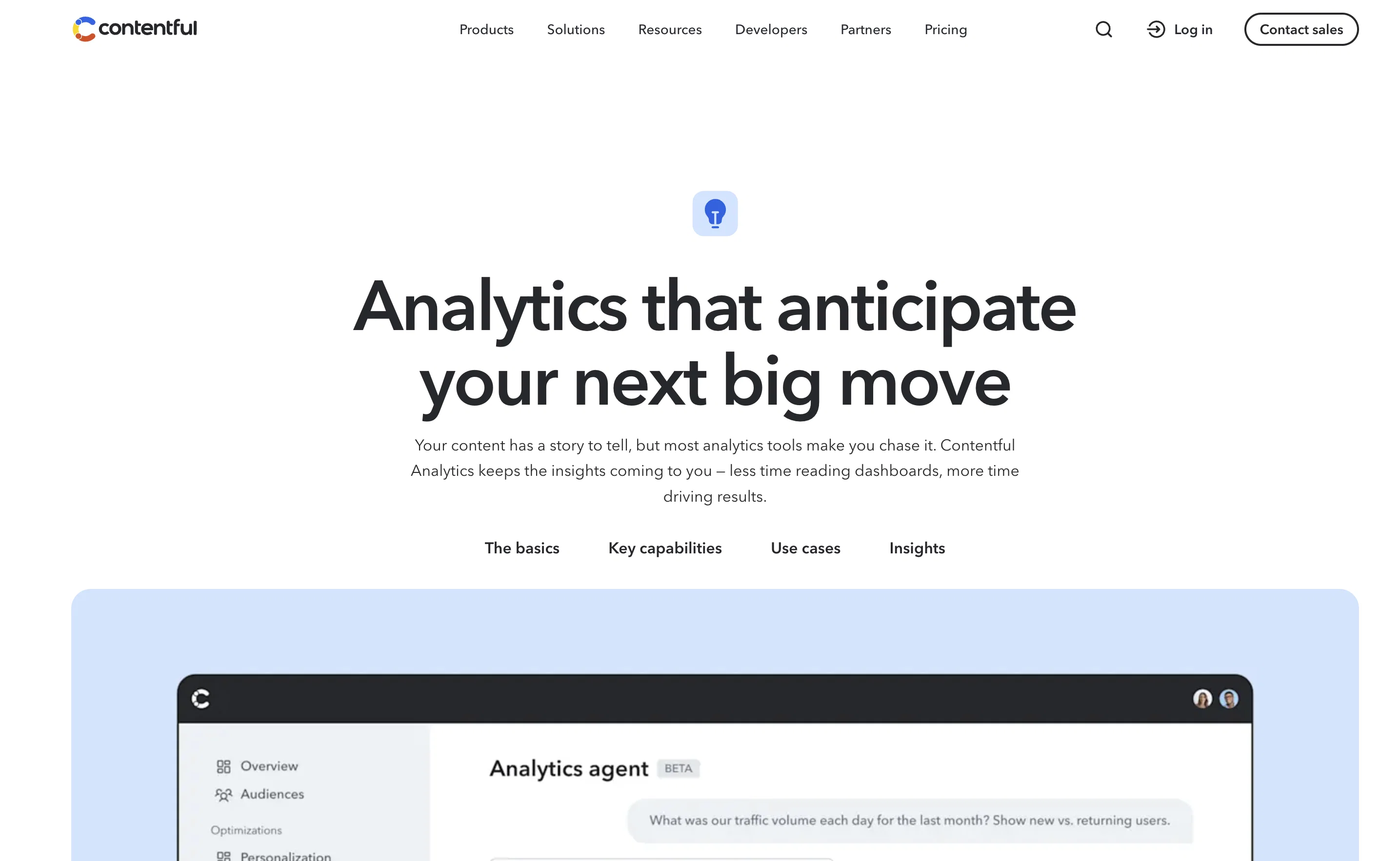 Contentful Analytics website
