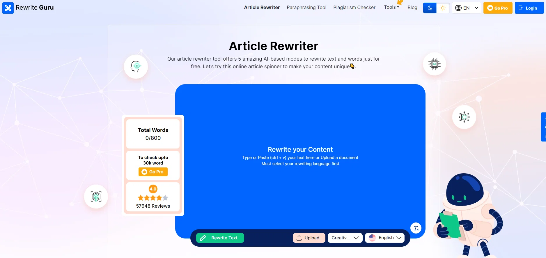 Article Rewriter website