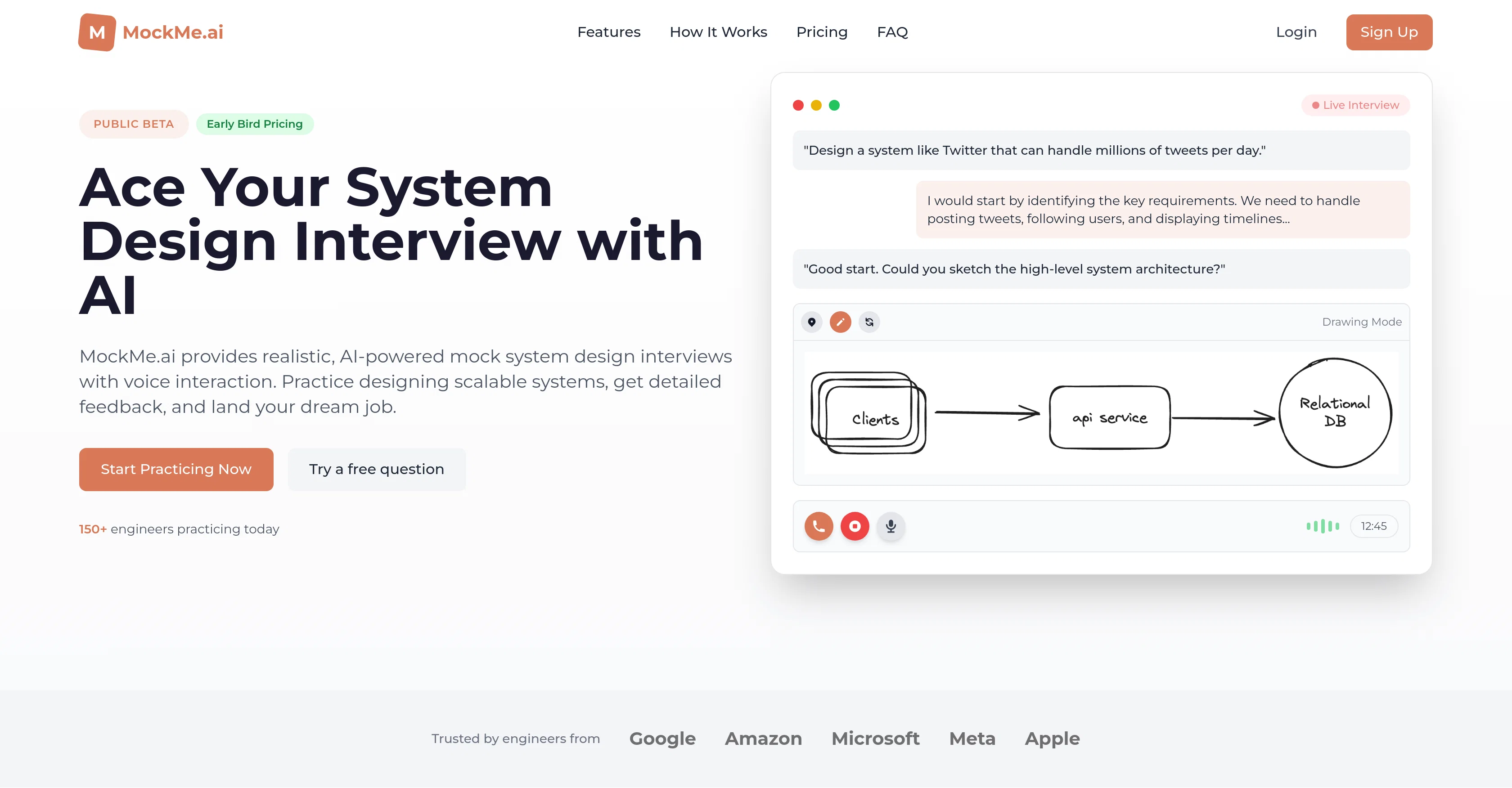 MockMe.ai website