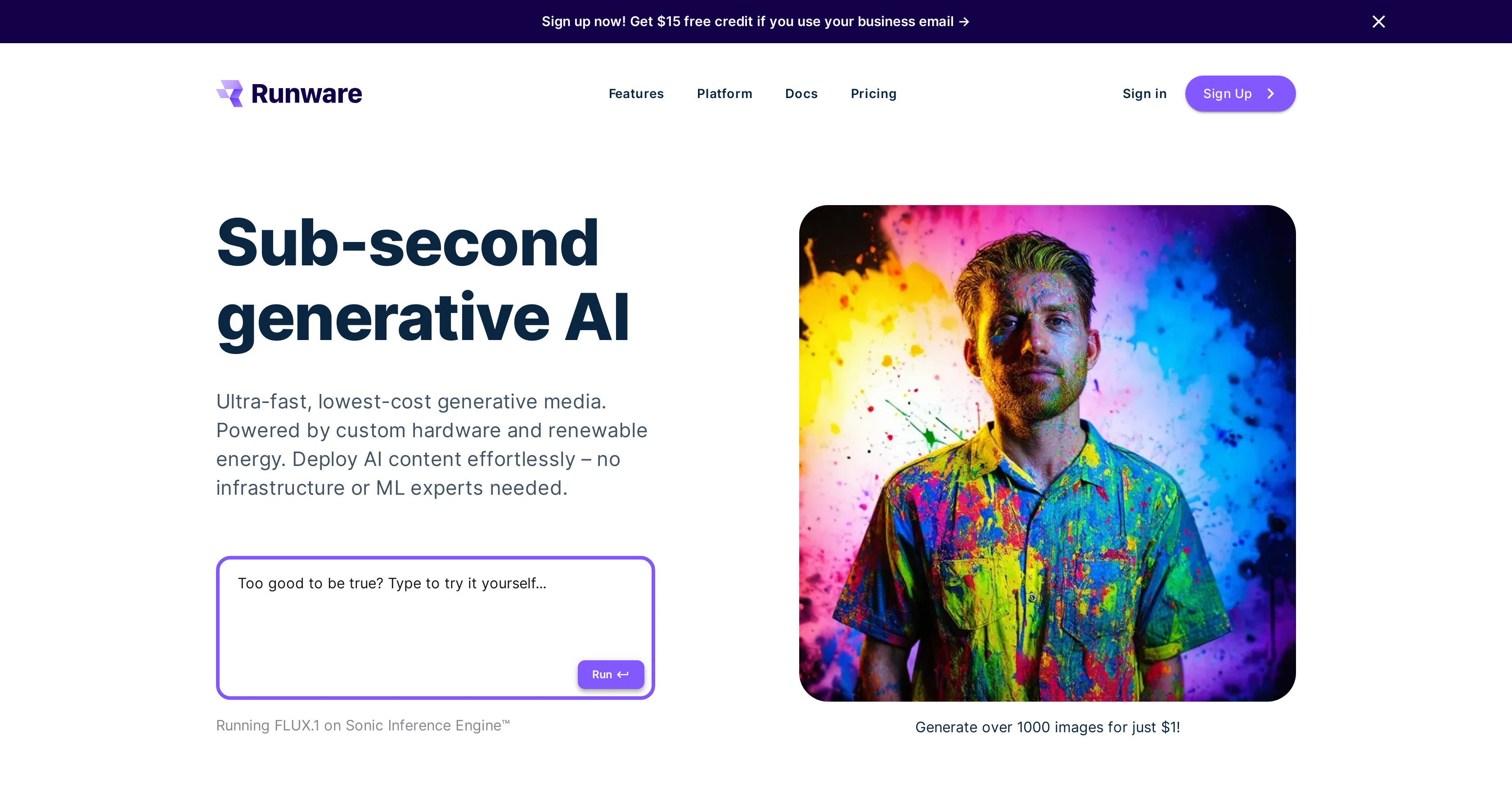 Runware website