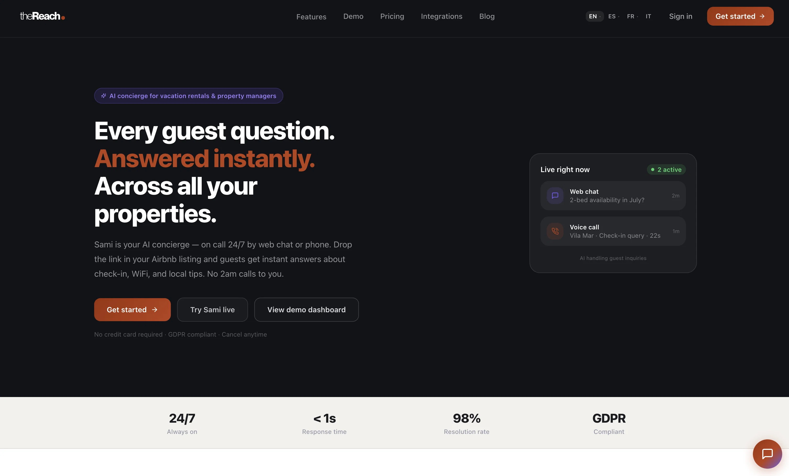TheReach.ai website