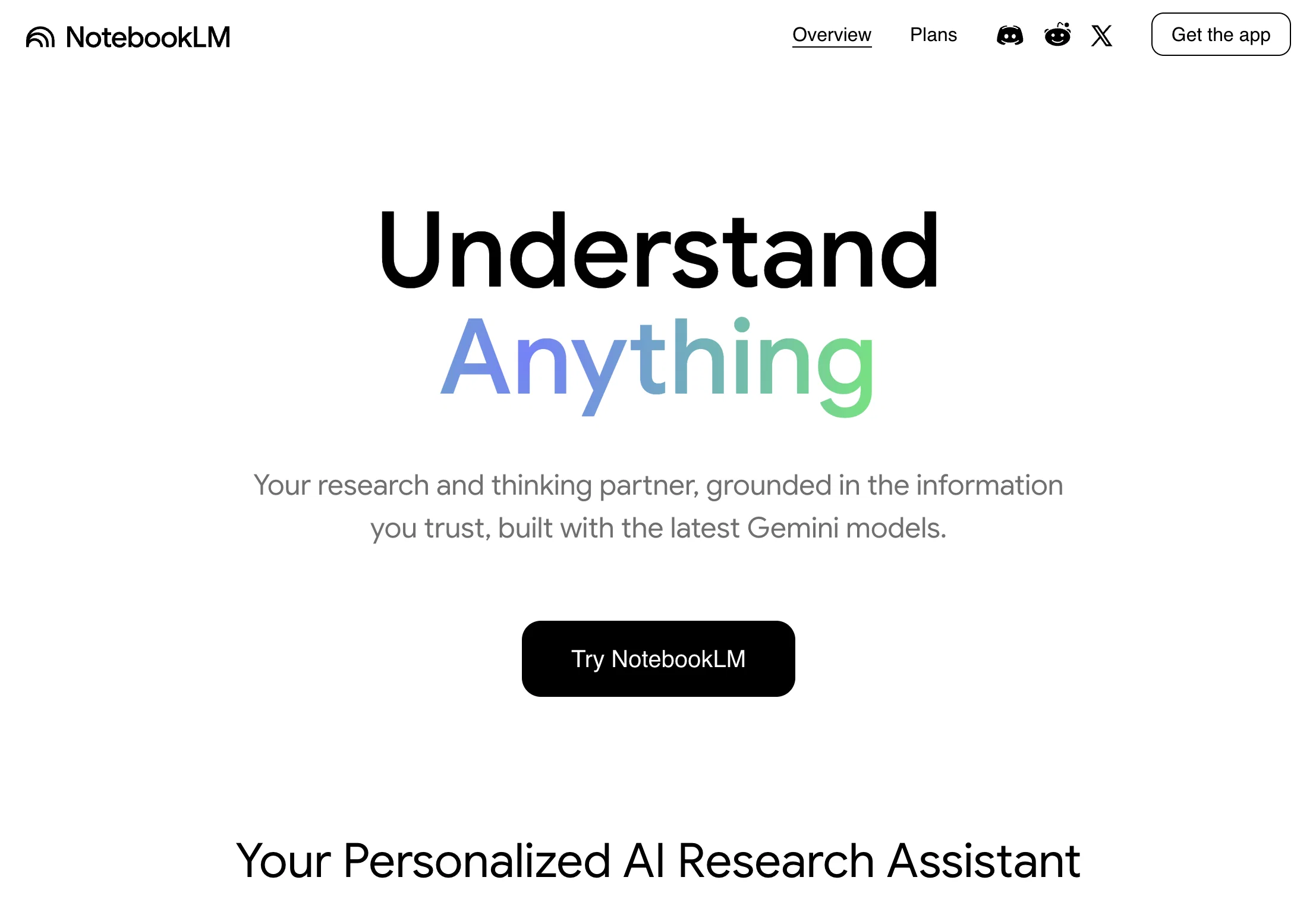 NotebookLM website