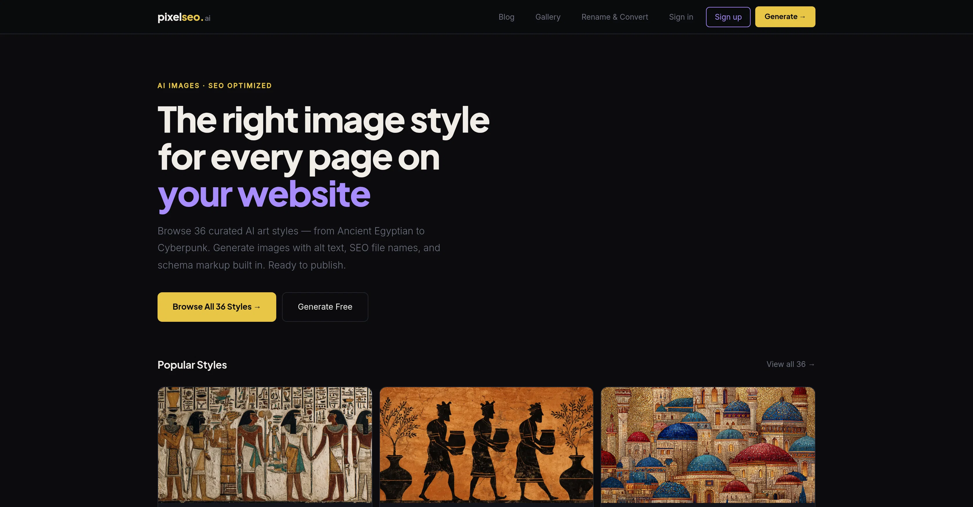 pixelseo.ai website