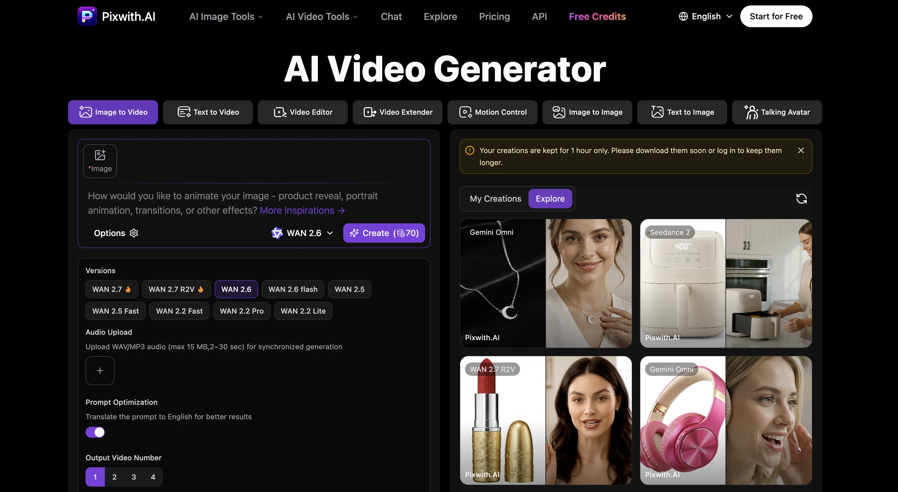 Pixwith AI website