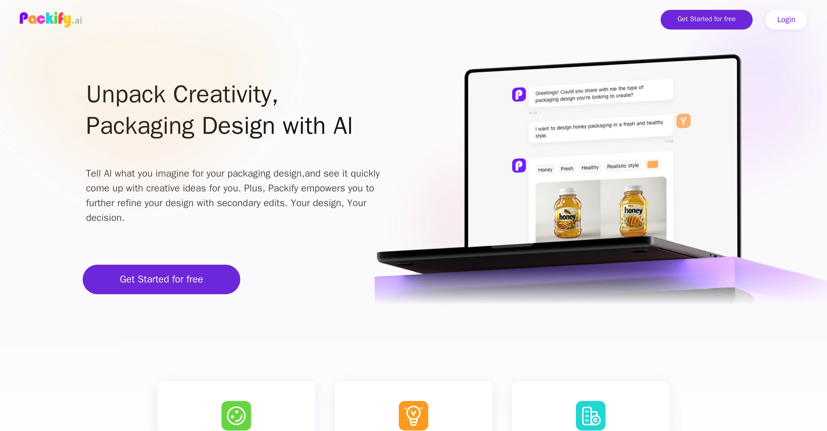 Packify.ai website